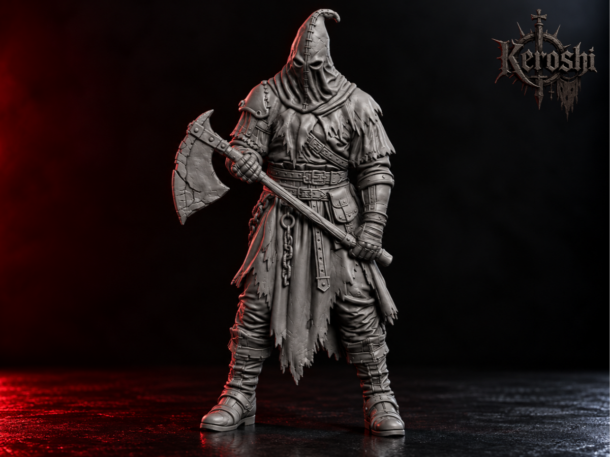 Executioner miniature, 32mm, unpainted resin
