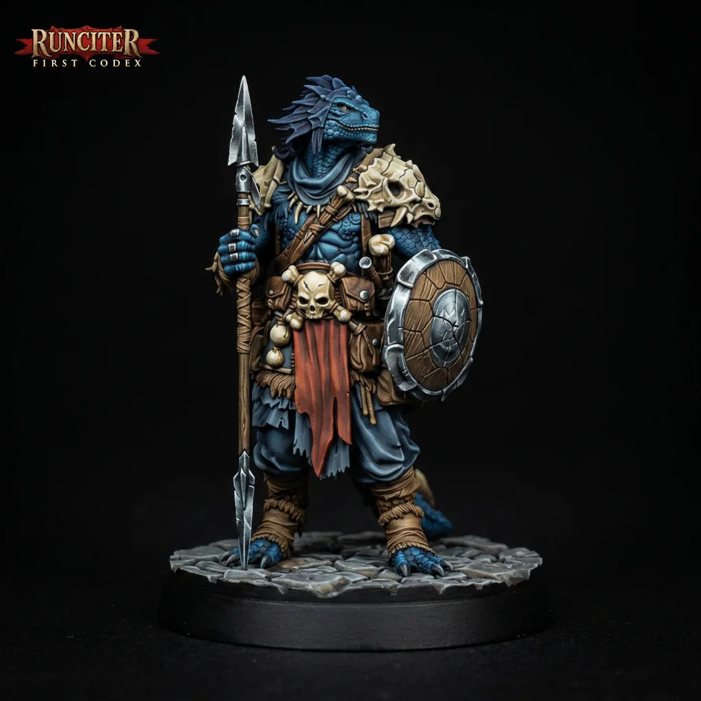 Greenscale, the Unbowed · Male Lizardfolk Fighter