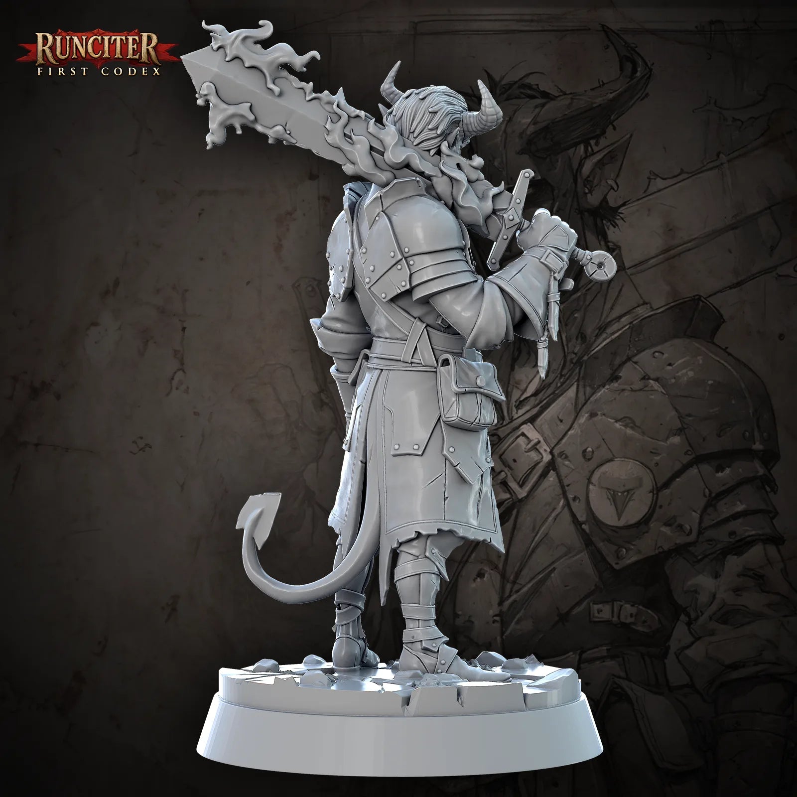 Rhys, the Everburning · Male Tiefling Fighter