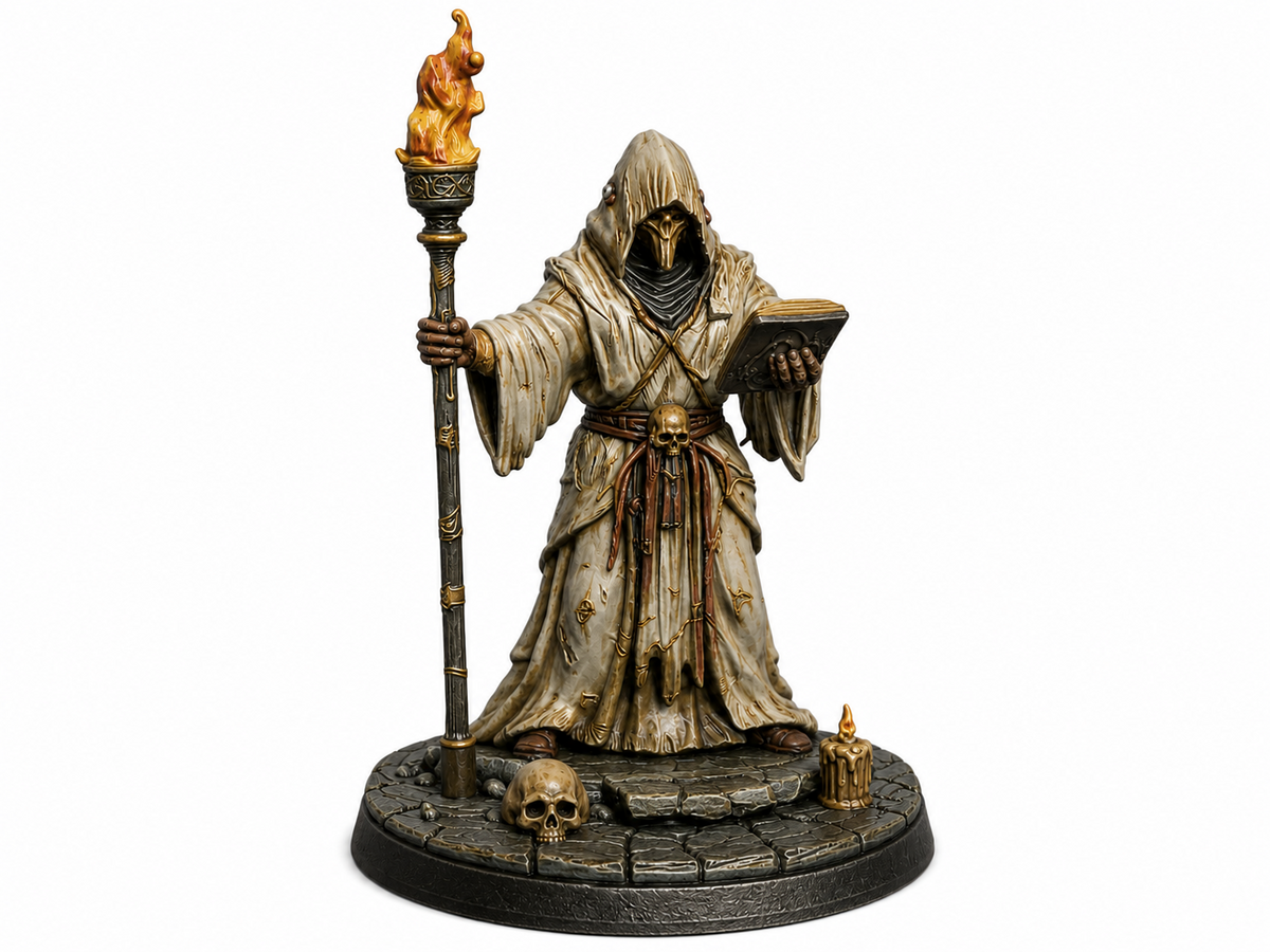 Cultist miniature, unpainted resin