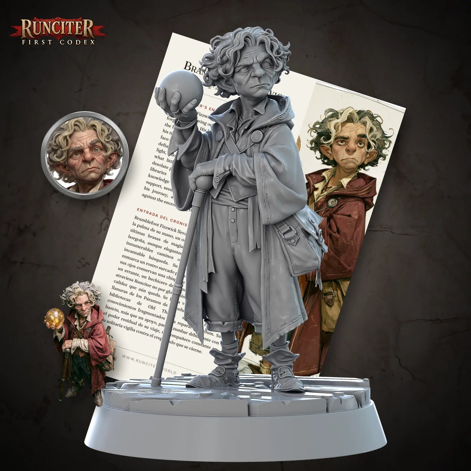 Bramblefoot Fizzwick · Male Halfling Sorcerer