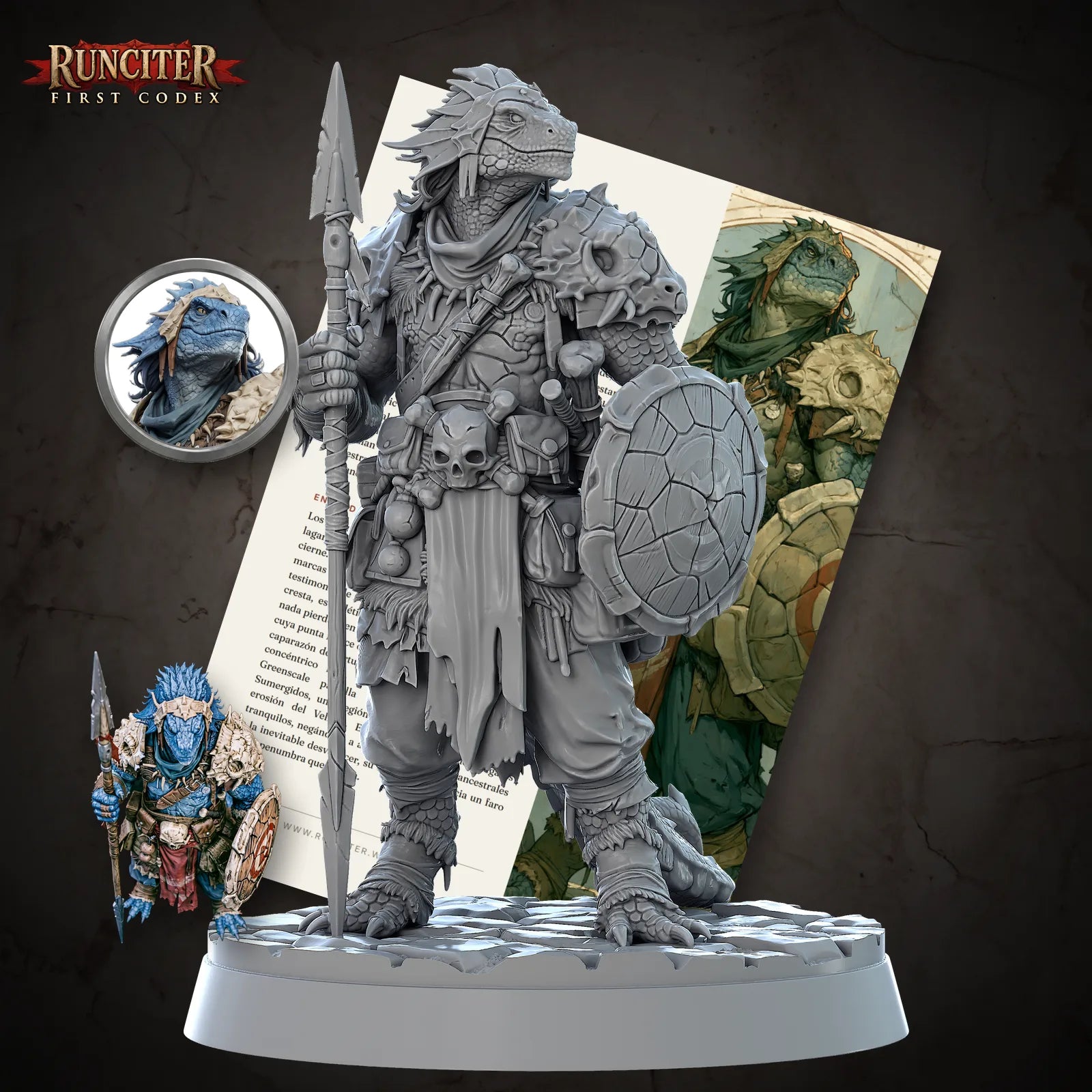 Greenscale, the Unbowed · Male Lizardfolk Fighter