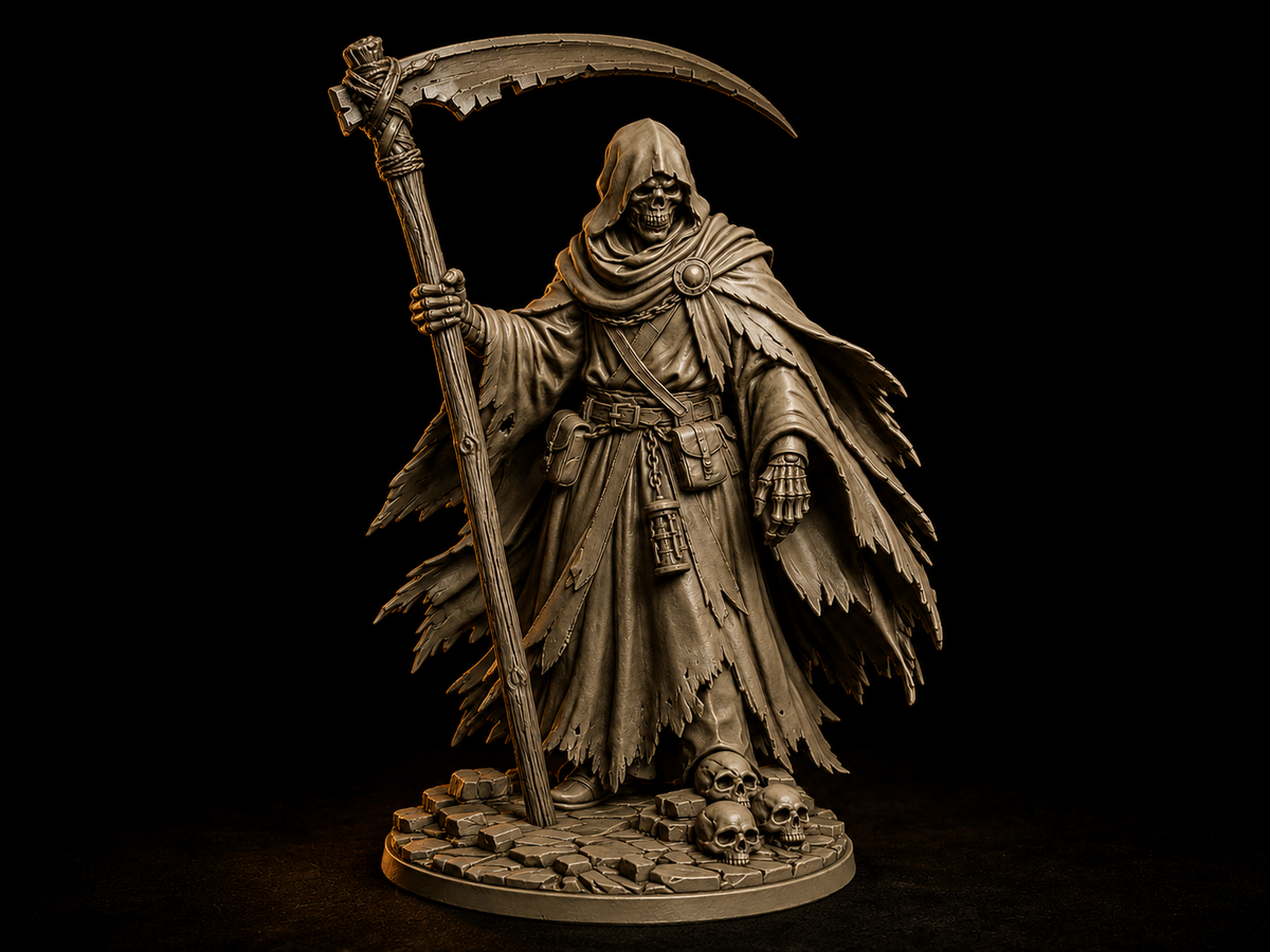Reaper miniature, 32mm, unpainted resin
