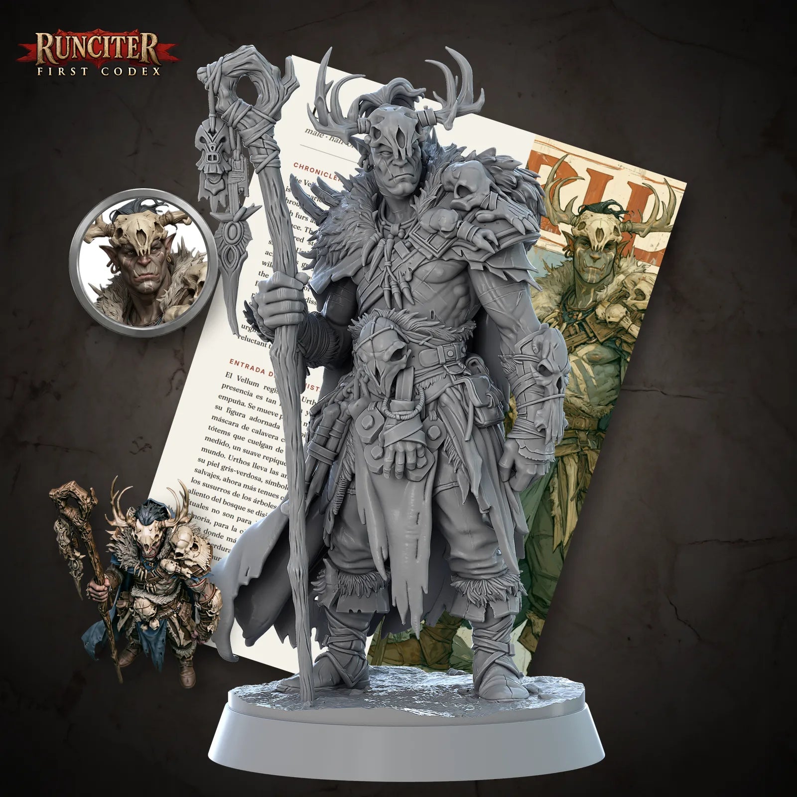Urthos Skullstaff · Male Half Orc Druid