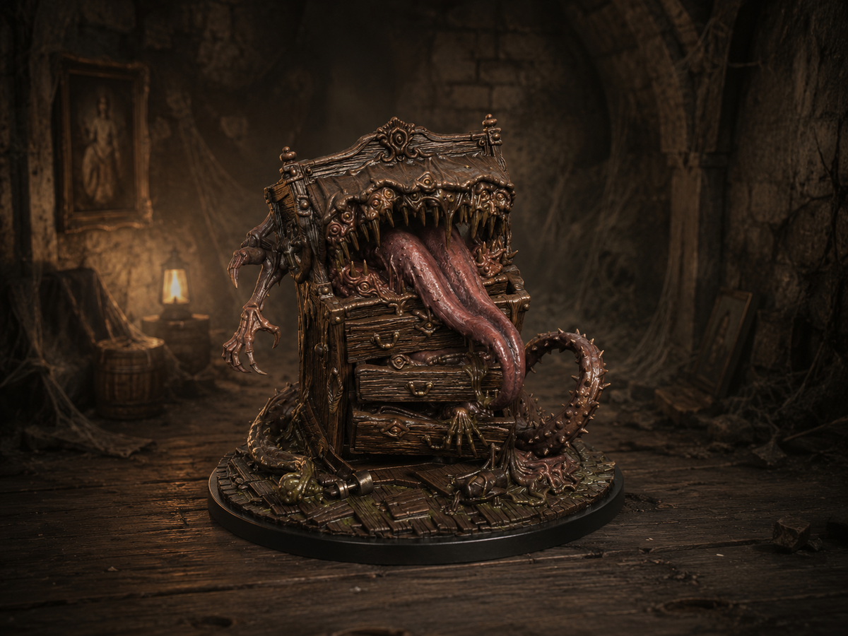 Dresser mimic miniature, unpainted resin