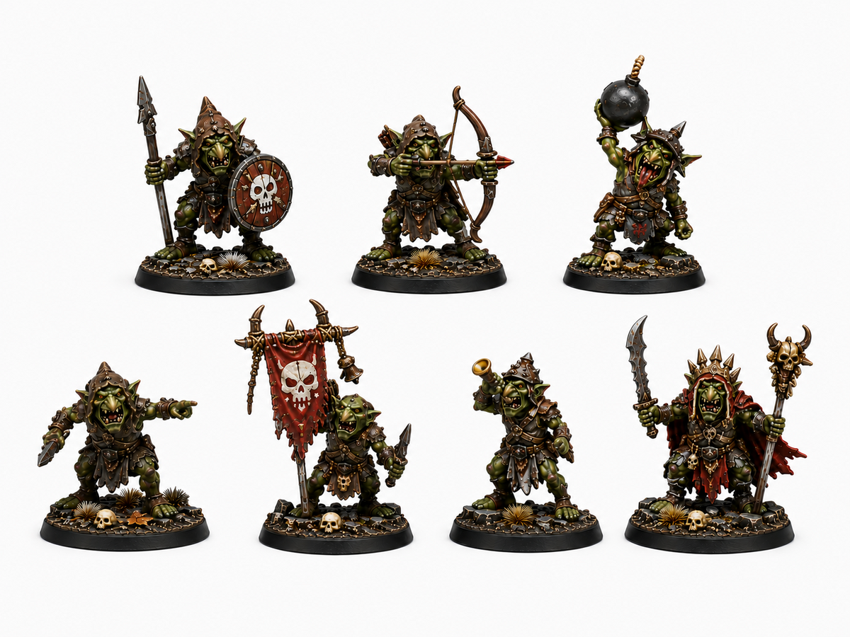 Goblin tribe army seven pack, unpainted resin