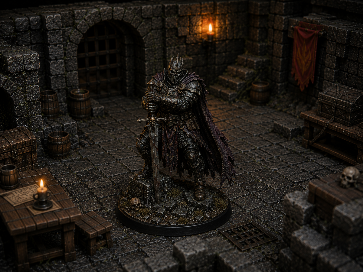Dark lord miniature, unpainted resin