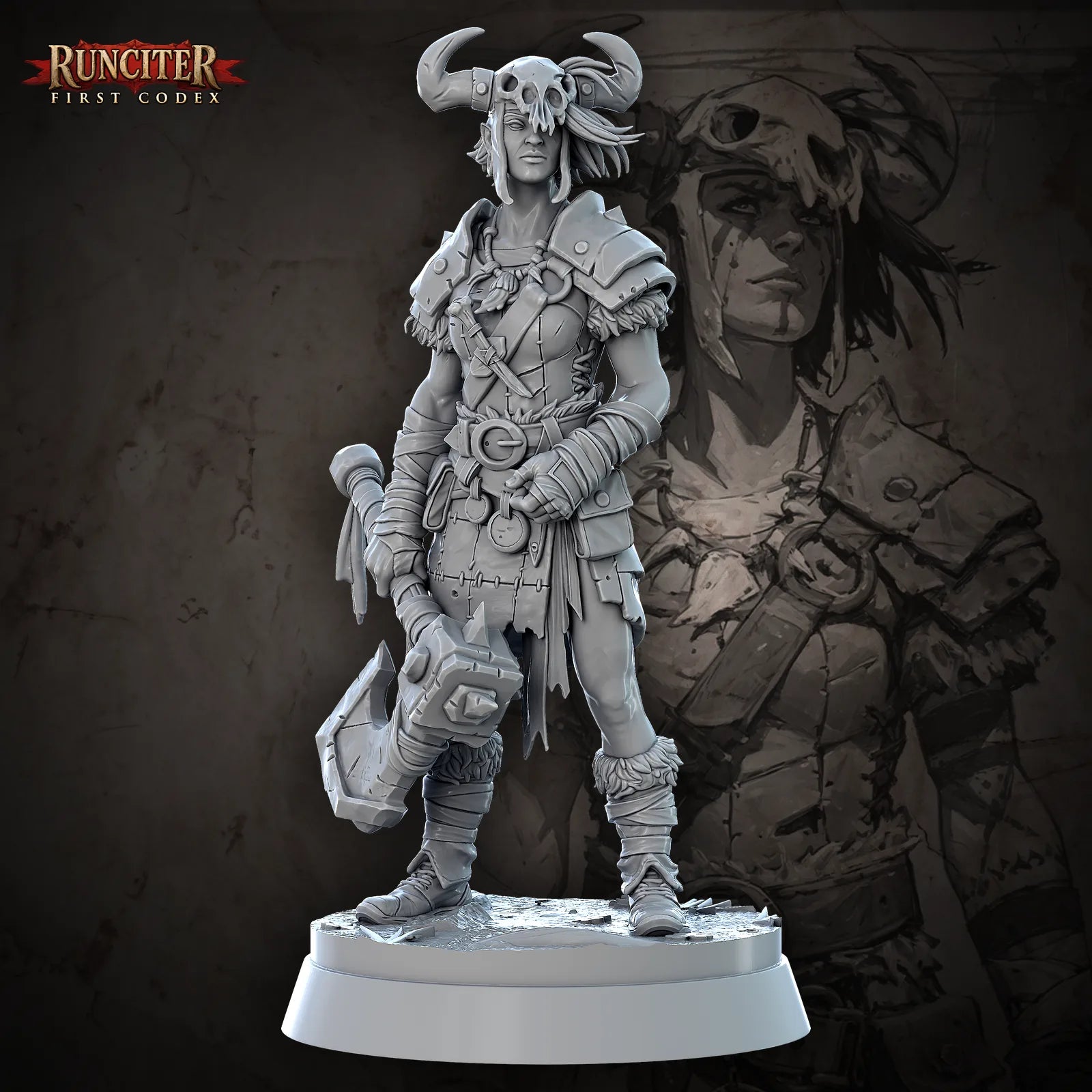 Greta Stonehand · Female Goliath Barbarian