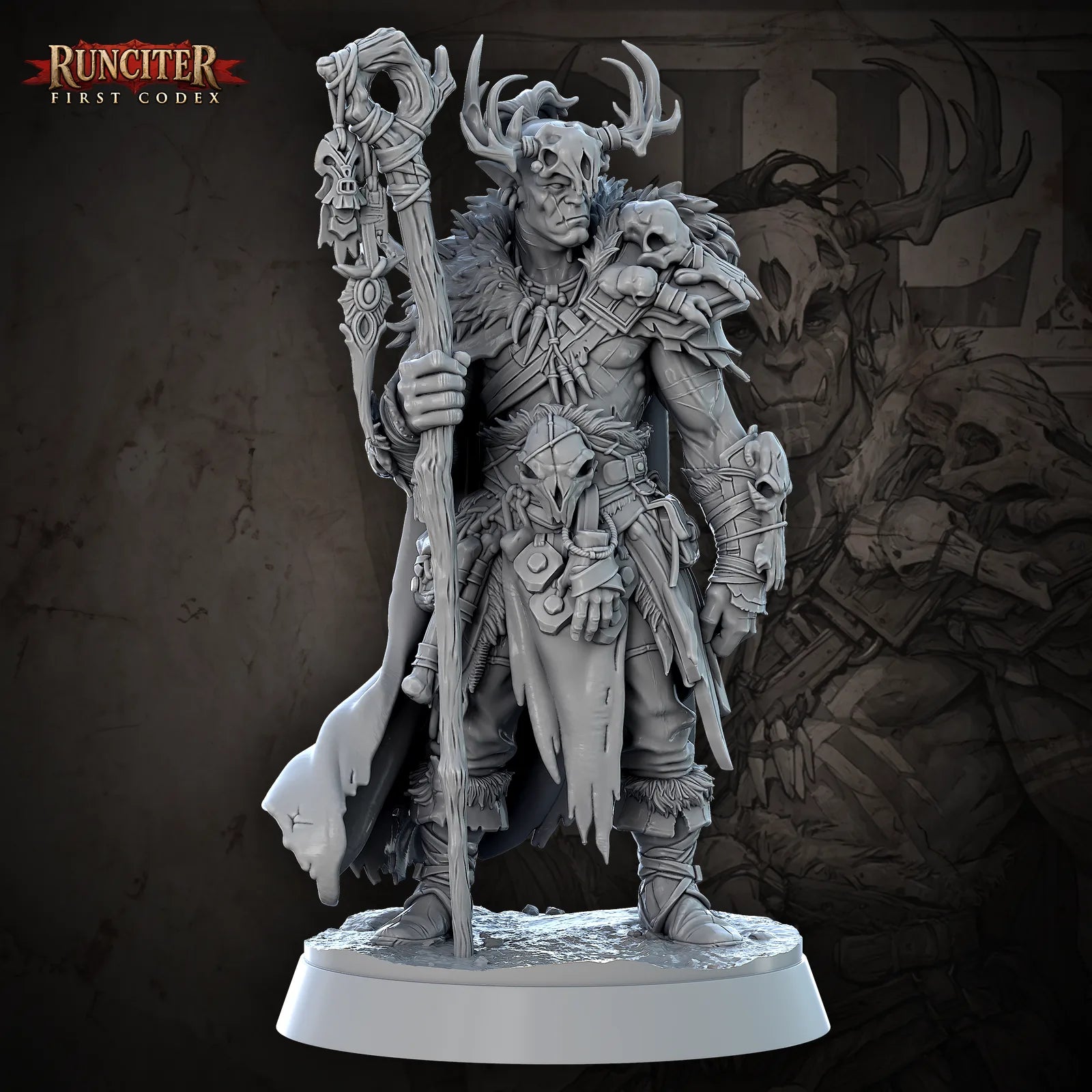 Urthos Skullstaff · Male Half Orc Druid