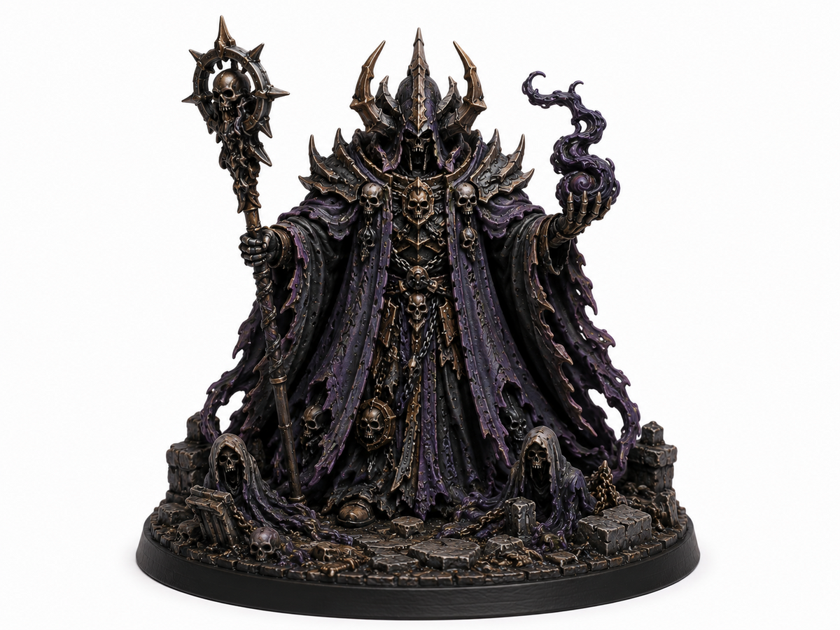 Chaos god miniature, unpainted resin