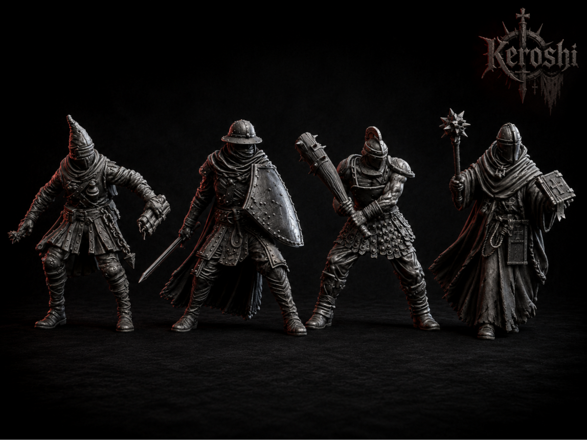 Grimdark starter class pack, 32mm, unpainted resin