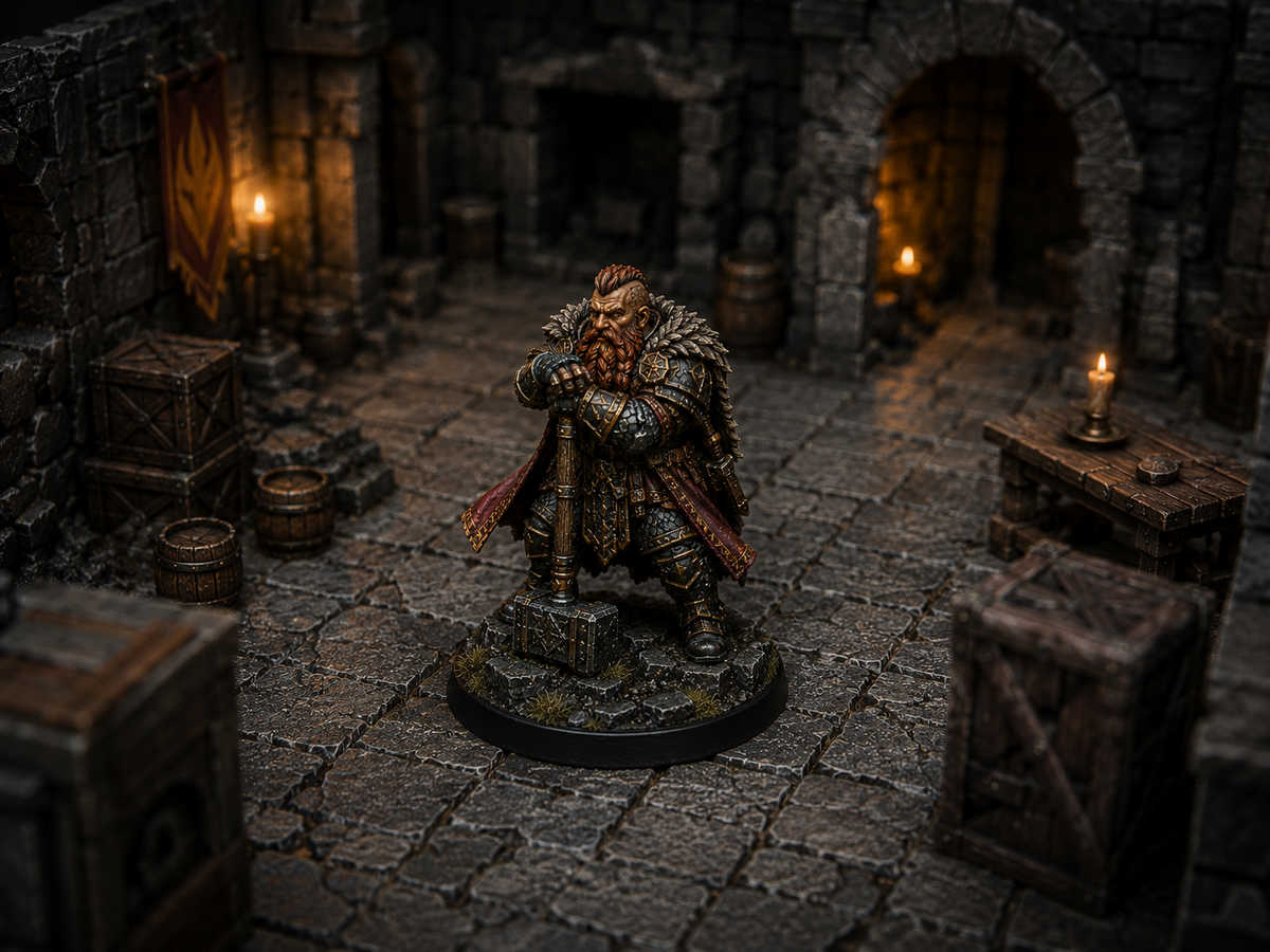 Resting dwarf miniature, unpainted resin
