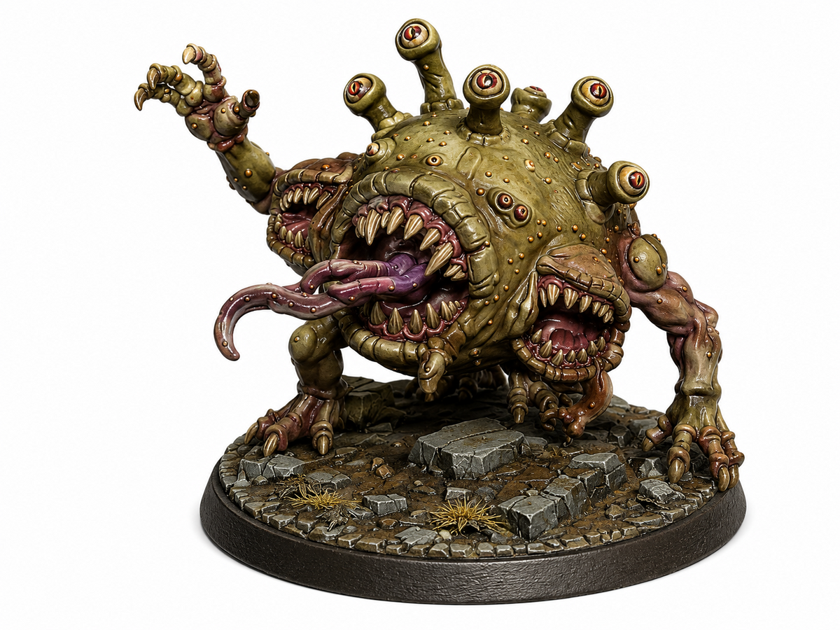 Gibbering fiend miniature, unpainted resin