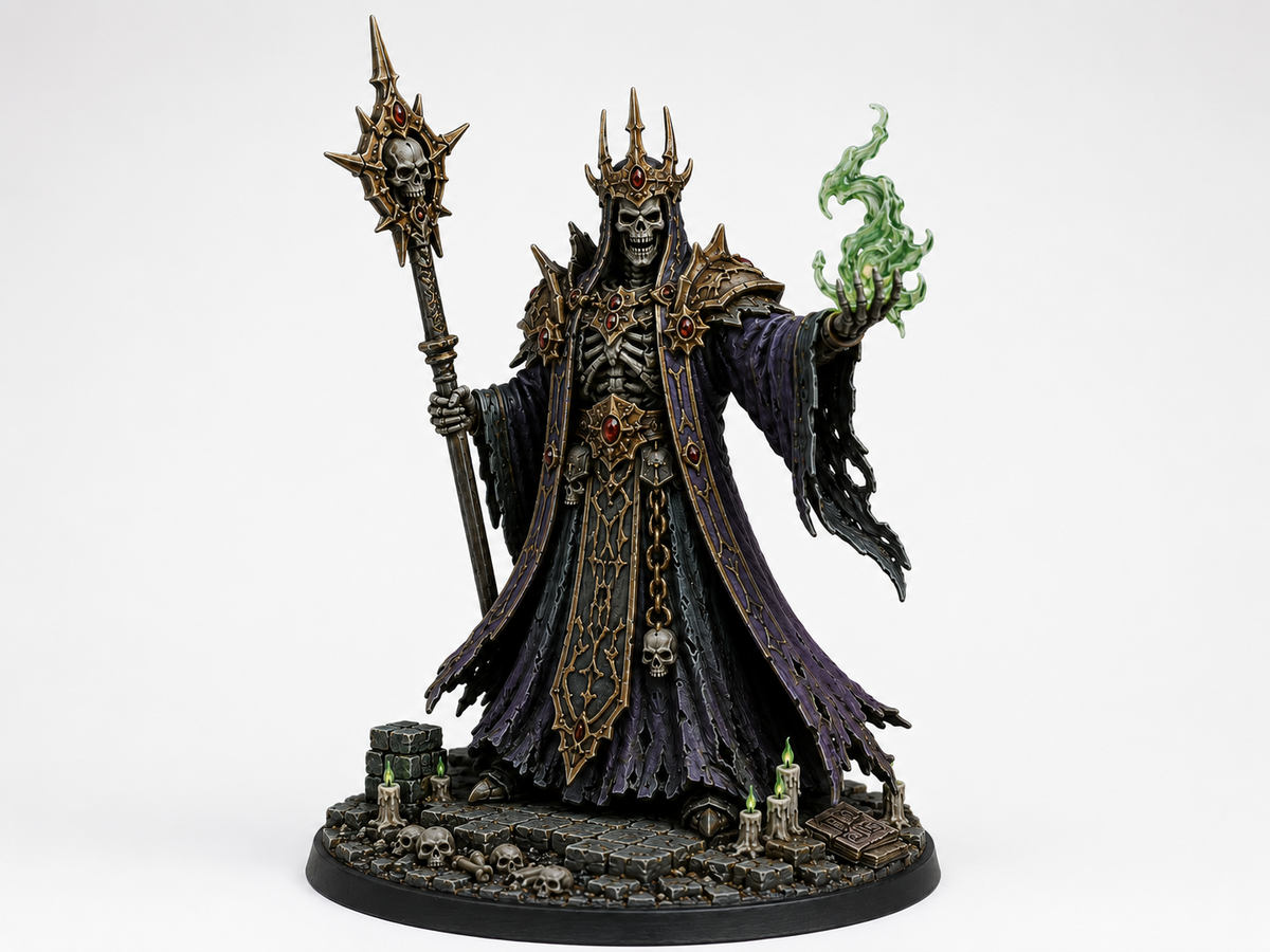 Elder lich miniature, unpainted resin