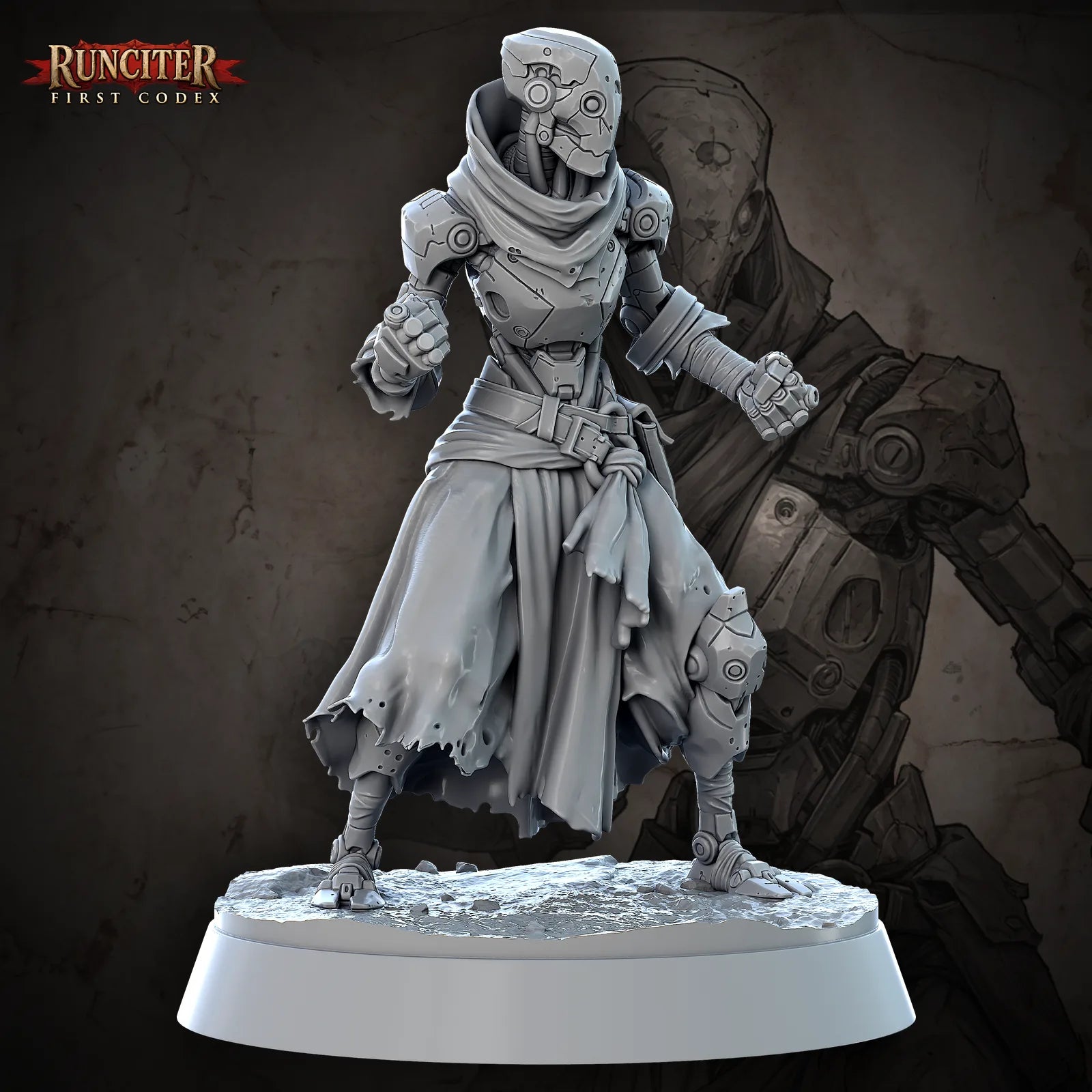 Aura, the Bronze Whisper · Female Warforged Monk