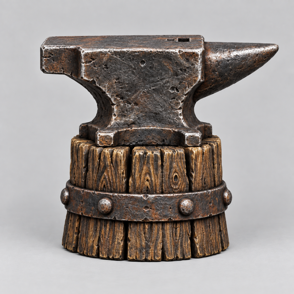Painted blacksmith's anvil included with the miniature