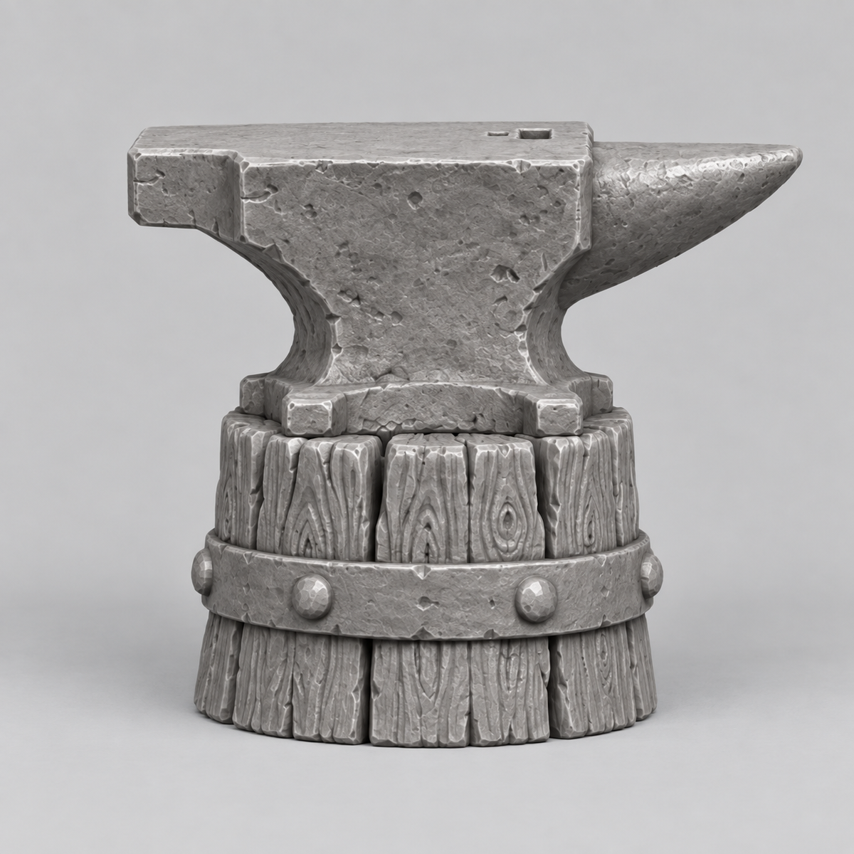 Unpainted blacksmith's anvil included with the miniature