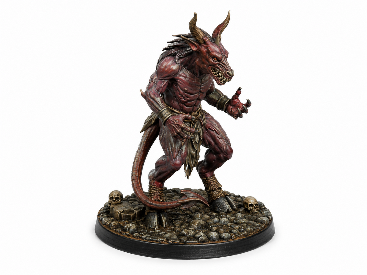 Demon imp miniature, 32mm, unpainted resin