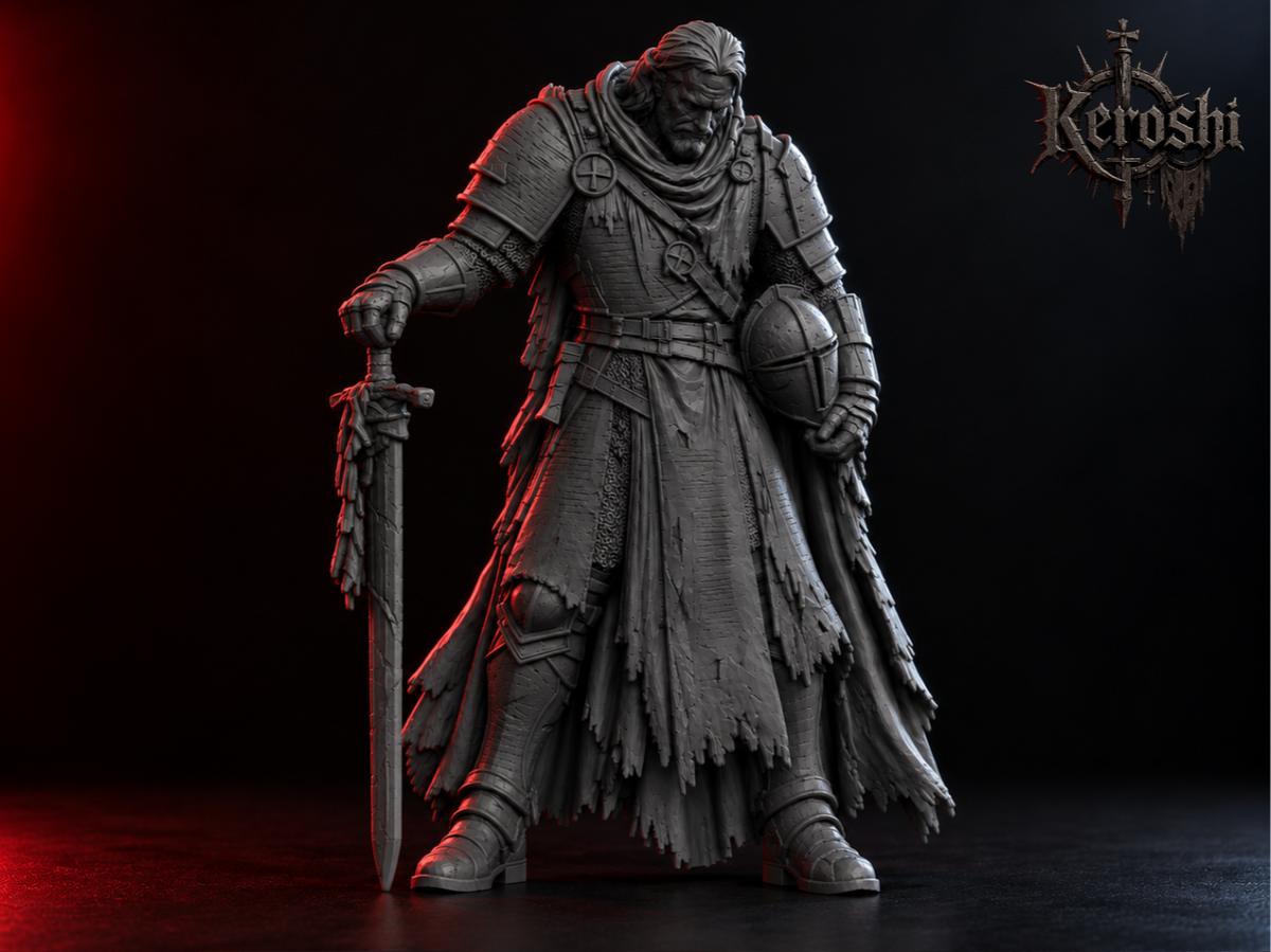 Lone Returner miniature, 32mm, unpainted resin