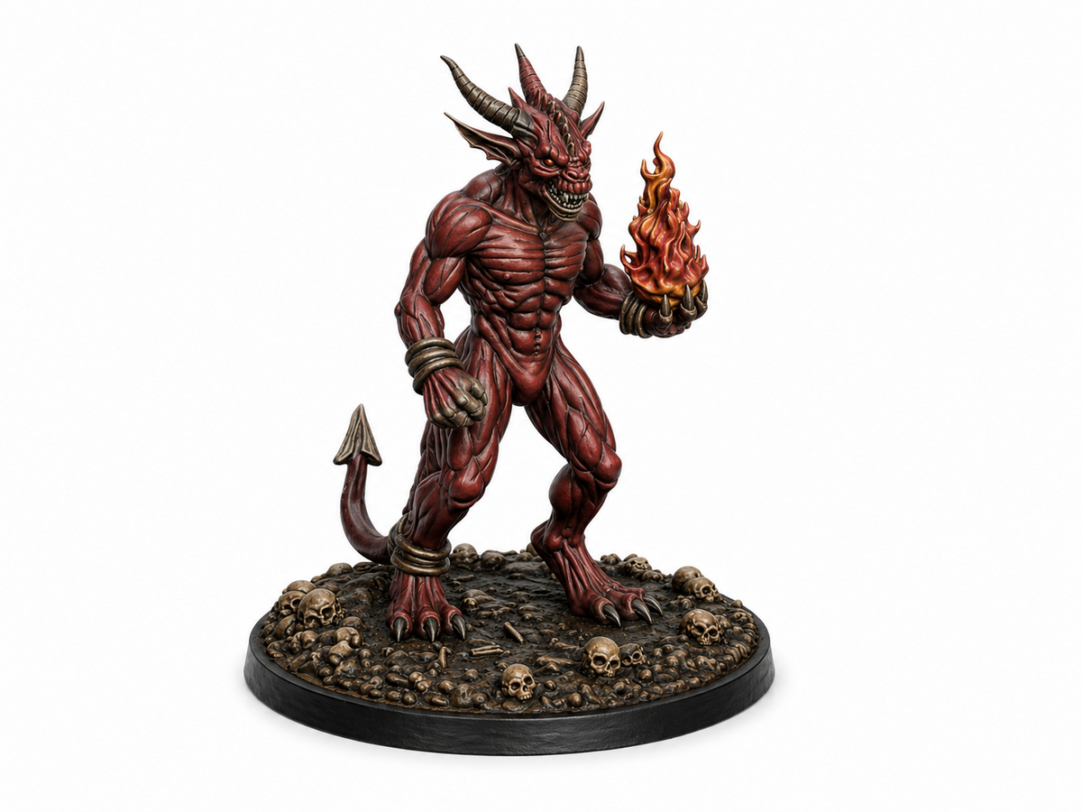 Lesser demon miniature, 32mm, unpainted resin