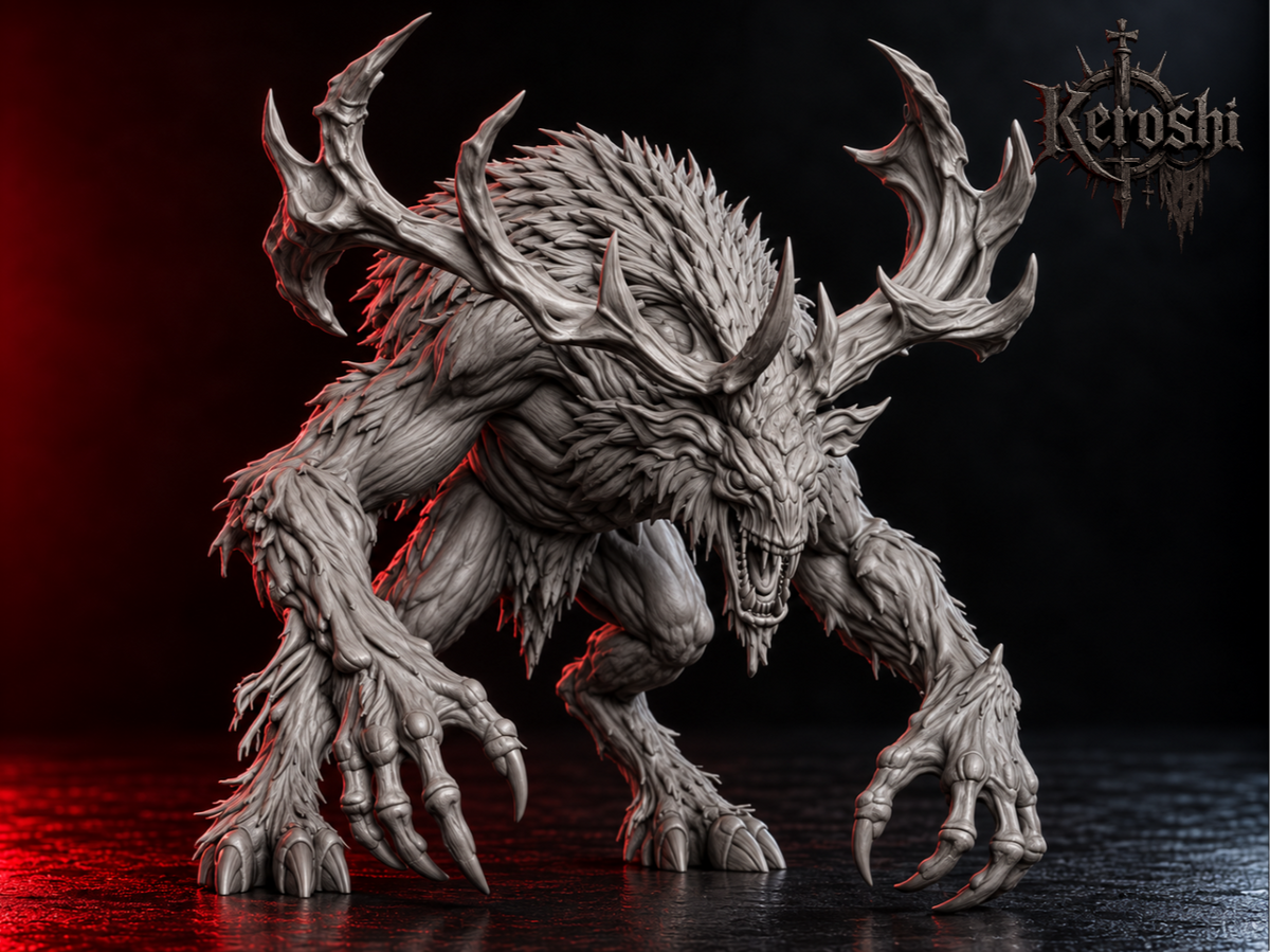 Forest fiend mother miniature, 50mm, unpainted resin