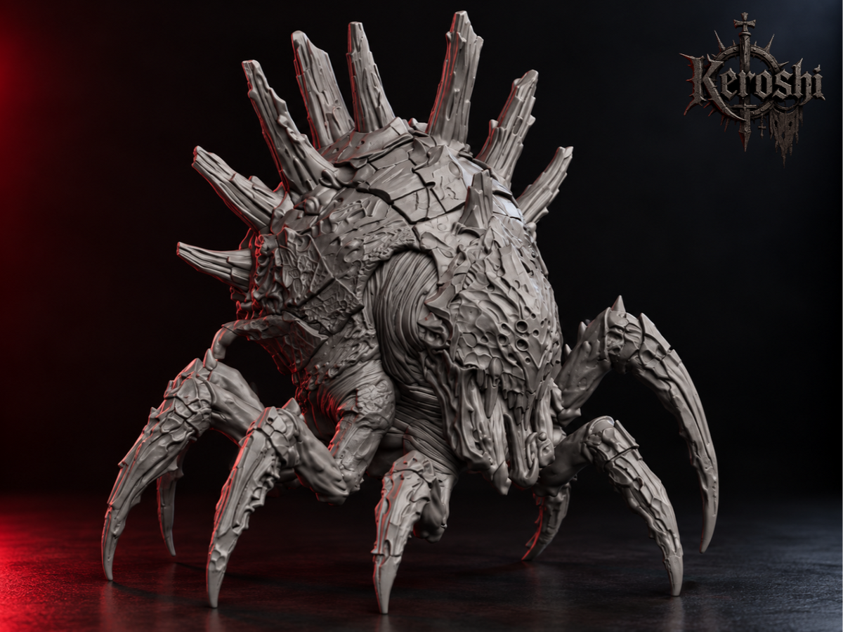 Swamp spider miniature, 50mm, unpainted resin