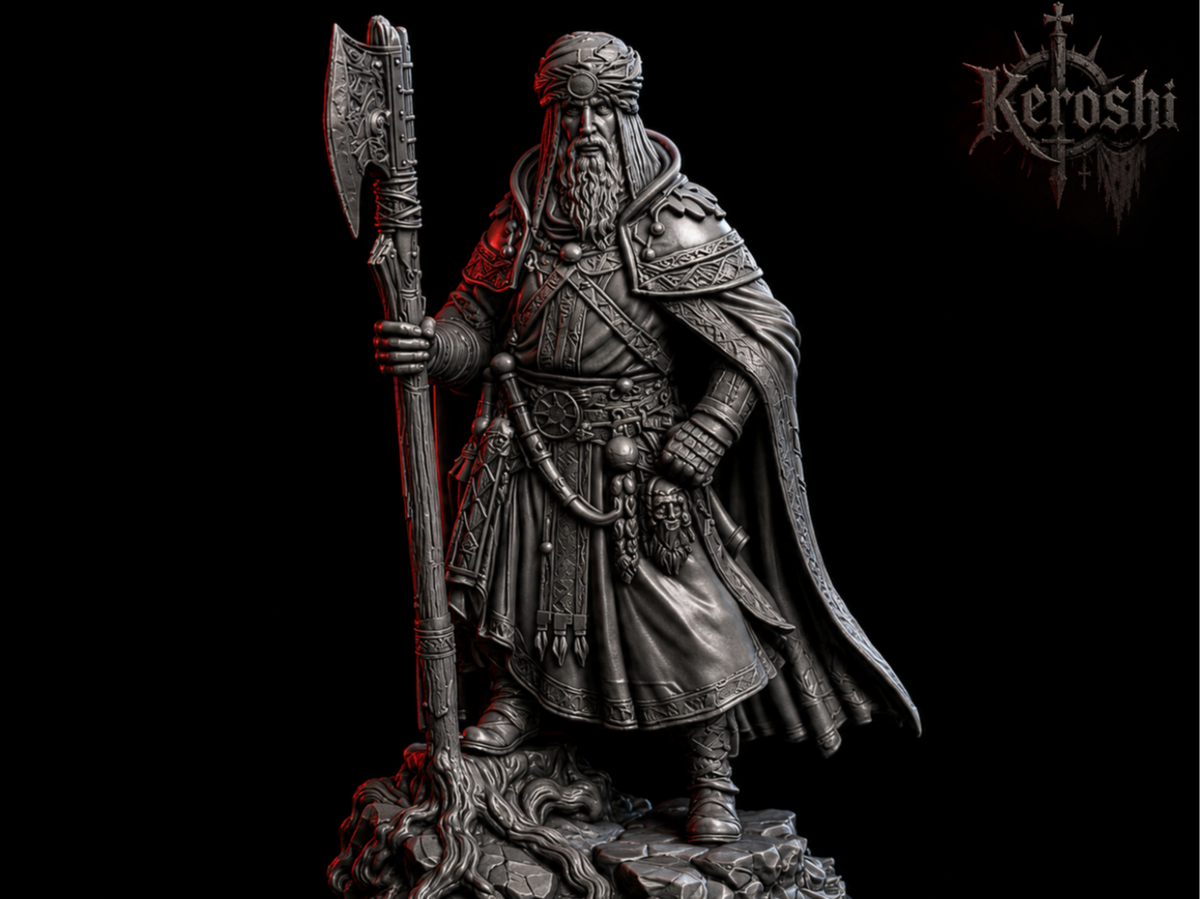 Sultan warrior miniature, 32mm, unpainted resin