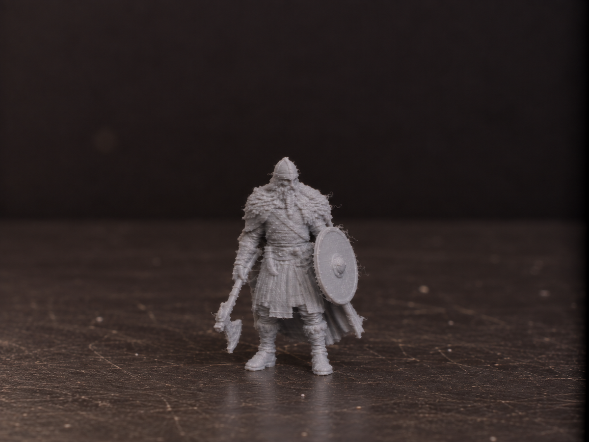 Viking warrior with axe and shield, alternate view