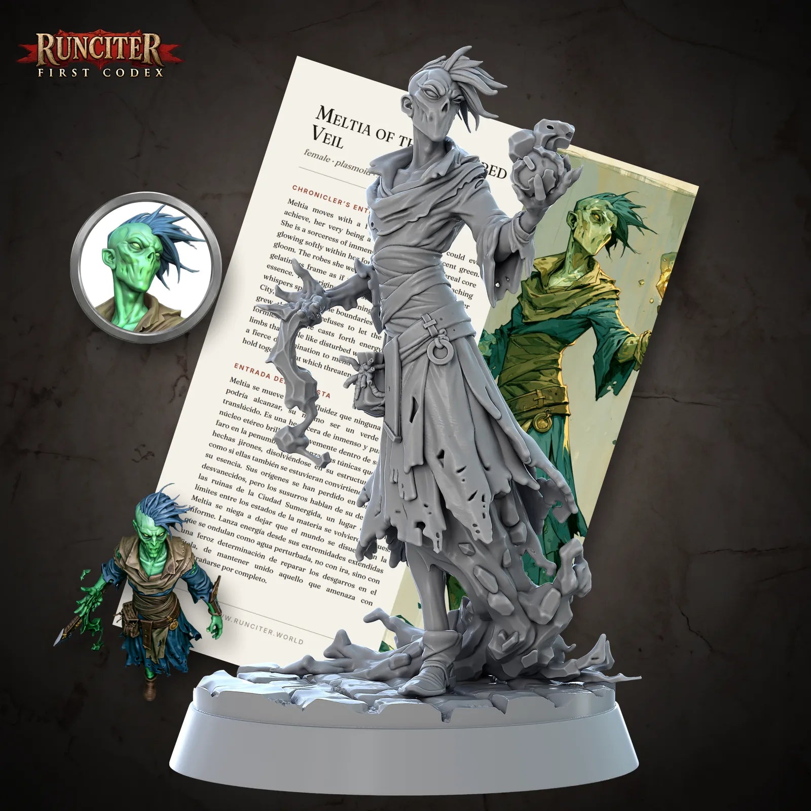 Meltia of the Sundered Veil · Female Plasmoid Sorcerer