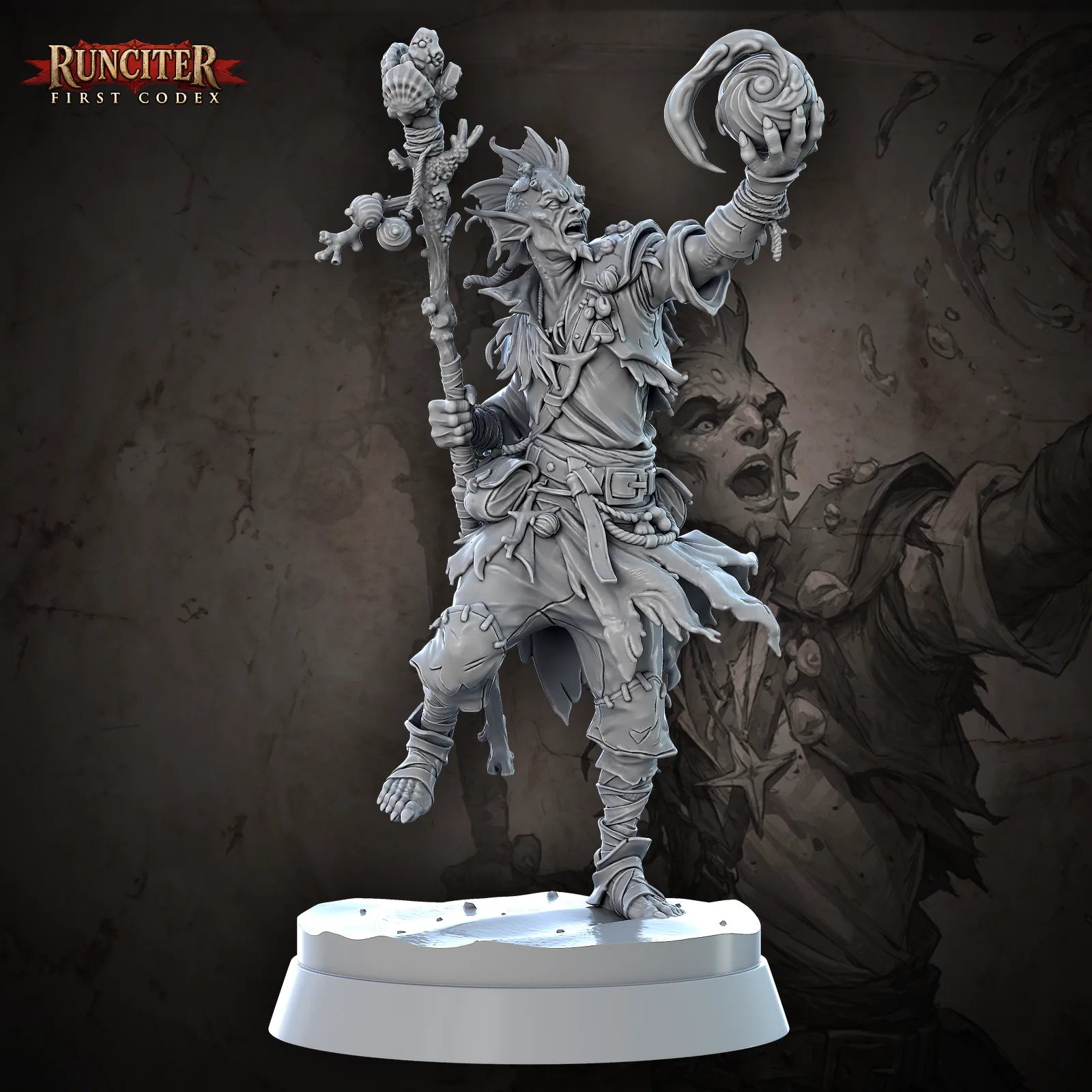 Coralis Tidebinder · Male Genasi Druid