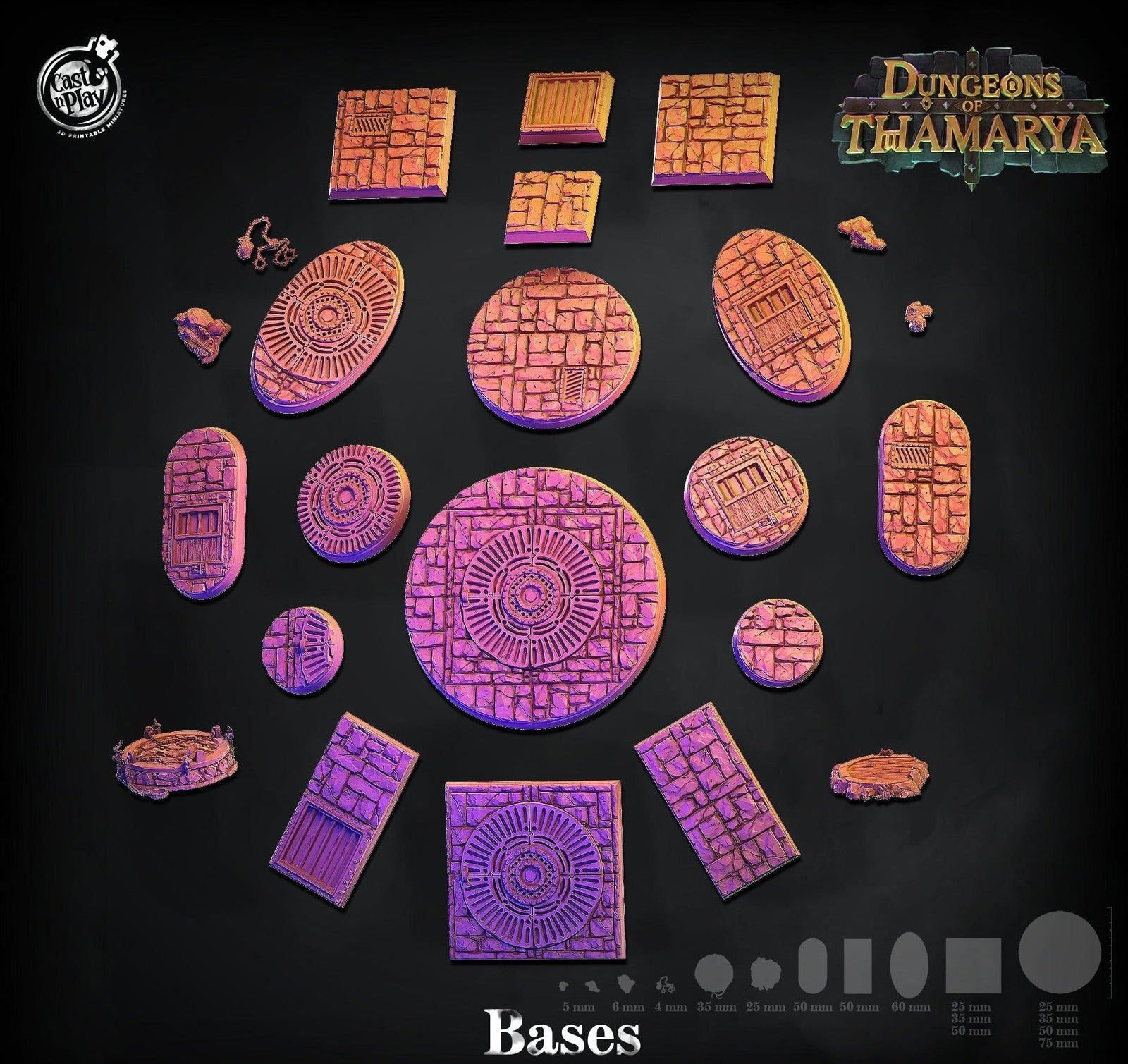 Cast n Play Dungeons of Thamarya Bases Set