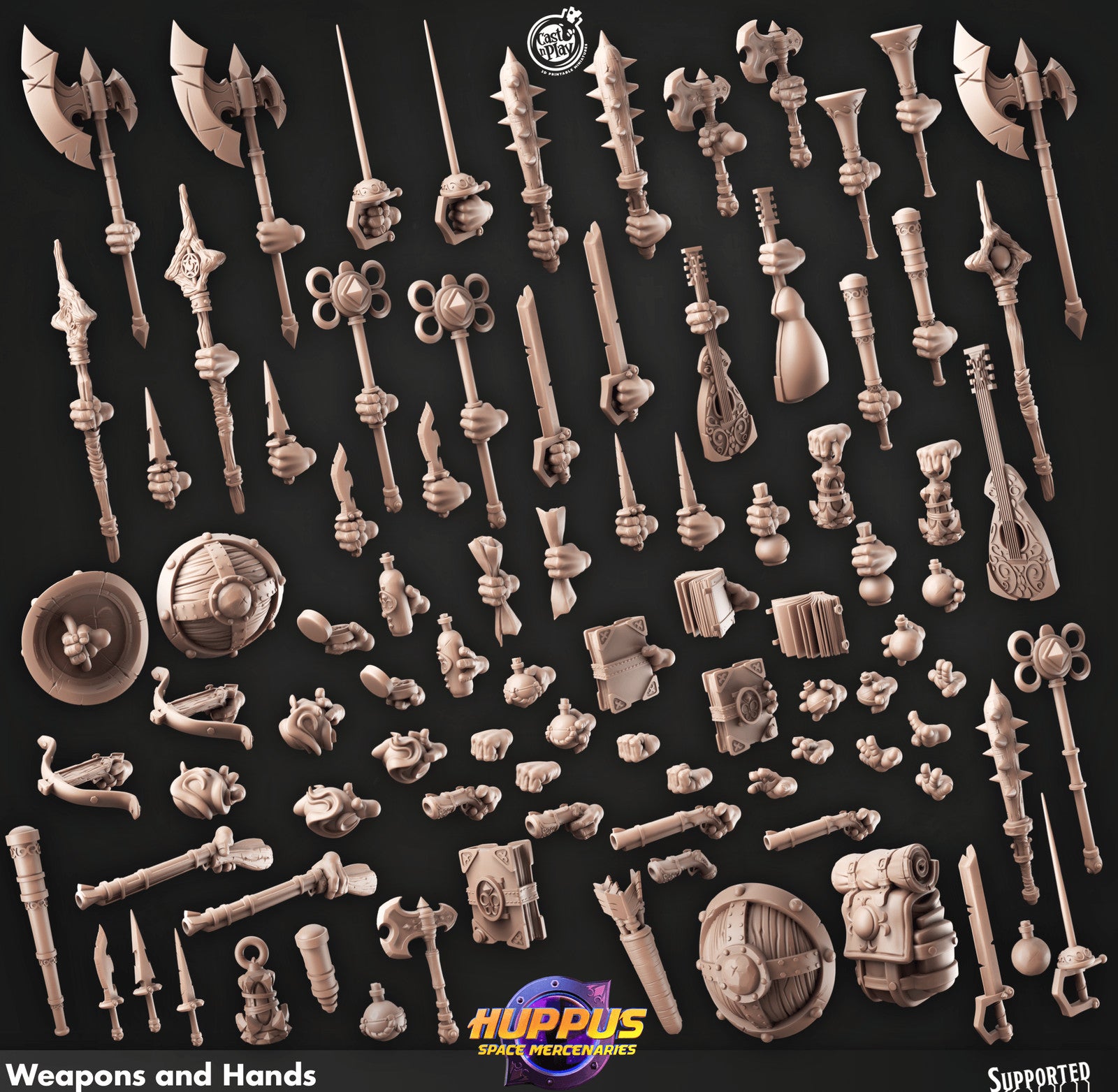 Modular Hands Huppus Space Mercenaries Set