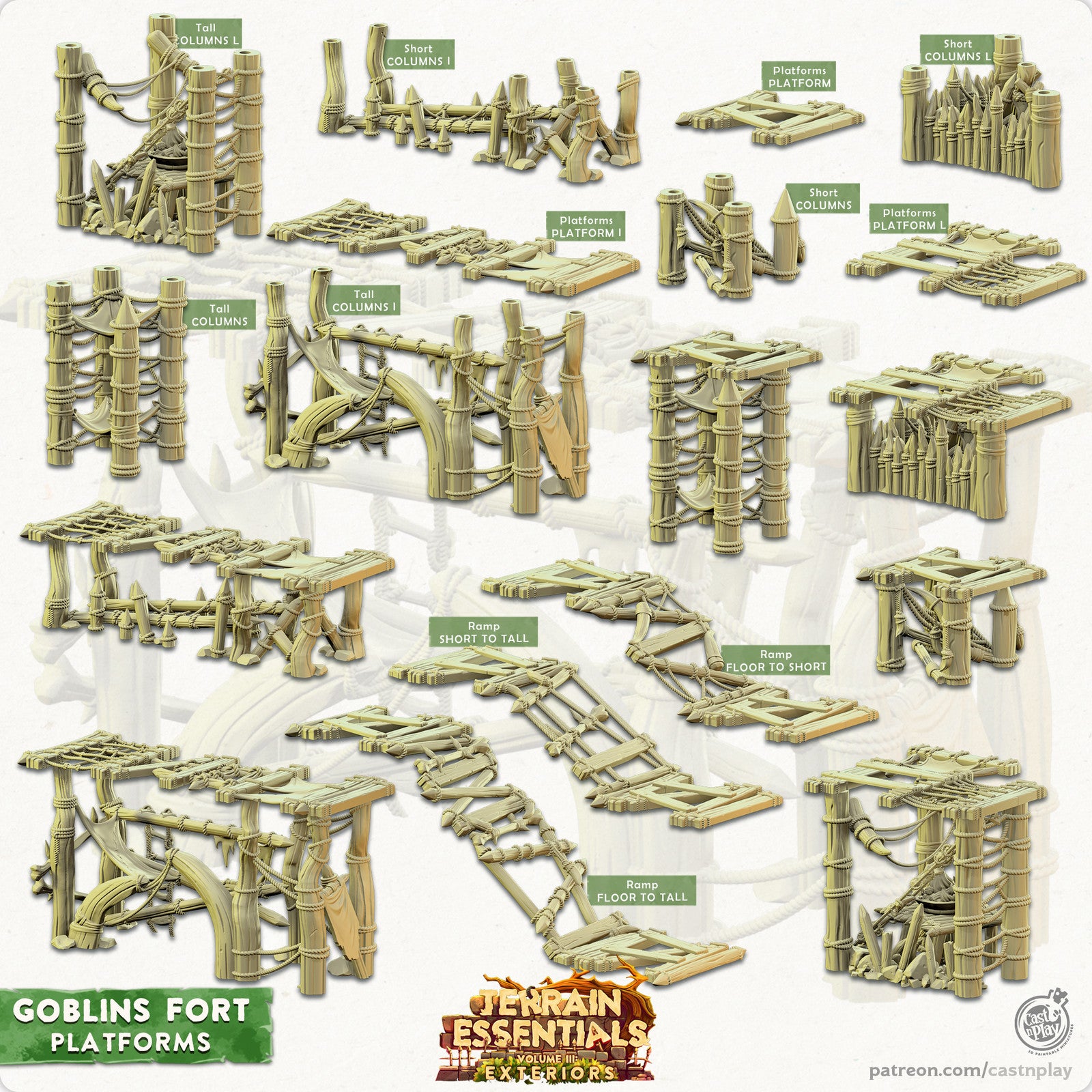 Platforms Goblins Fort Terrain Set