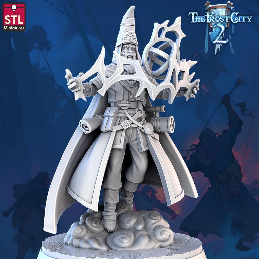 Frost City mage 28mm miniature