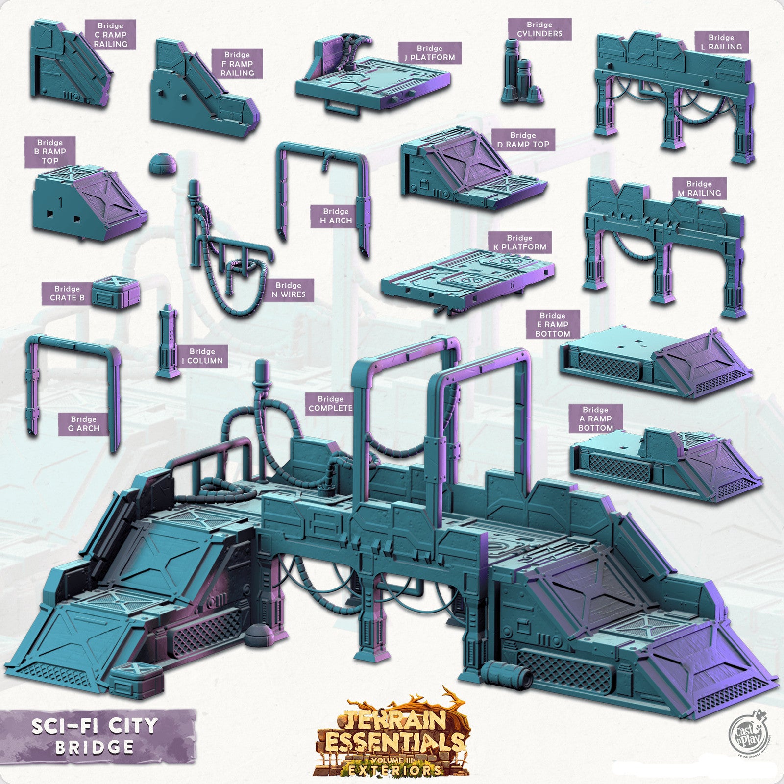 Bridge Sci-Fi City Set Vol III