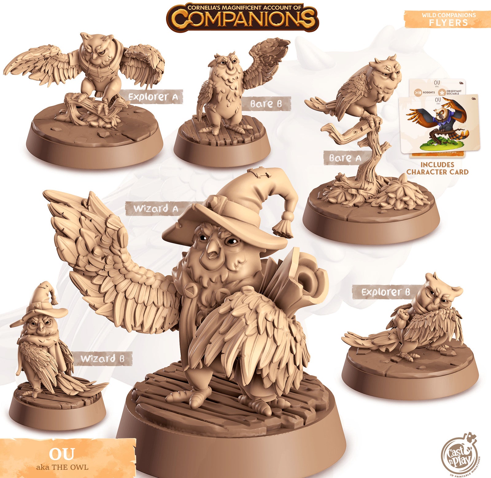Ou Owl Companion miniature