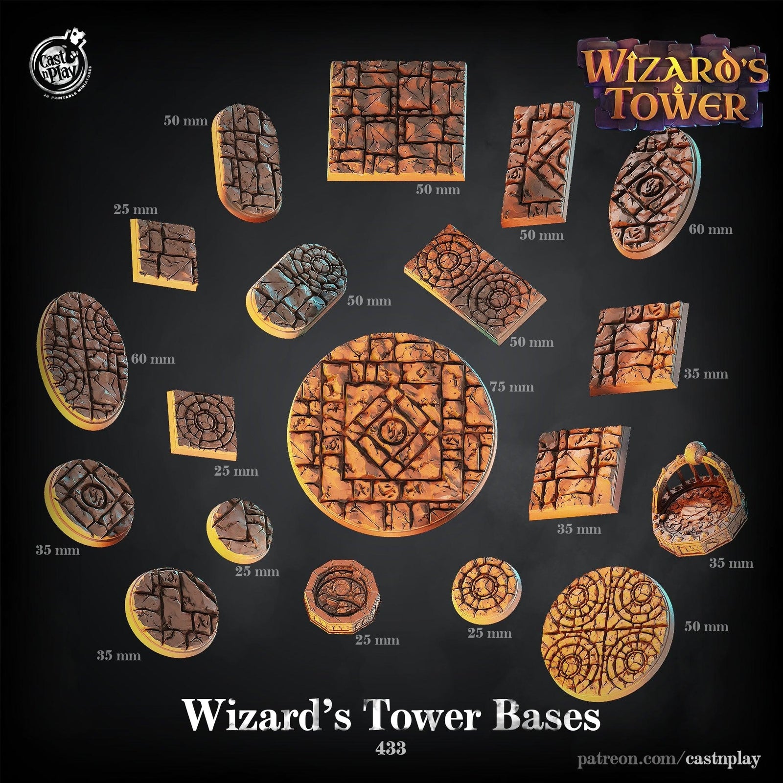 Cast n Play Wizards Tower Bases Set
