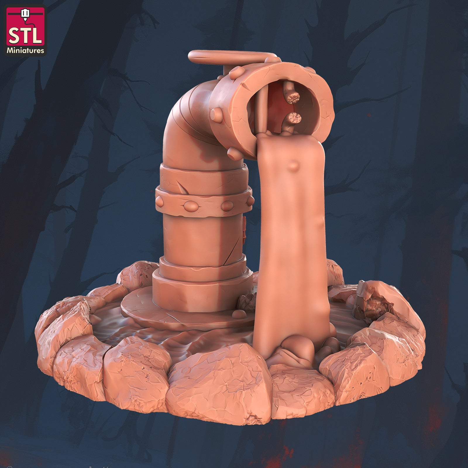 Sewer trash pile 28mm scenery