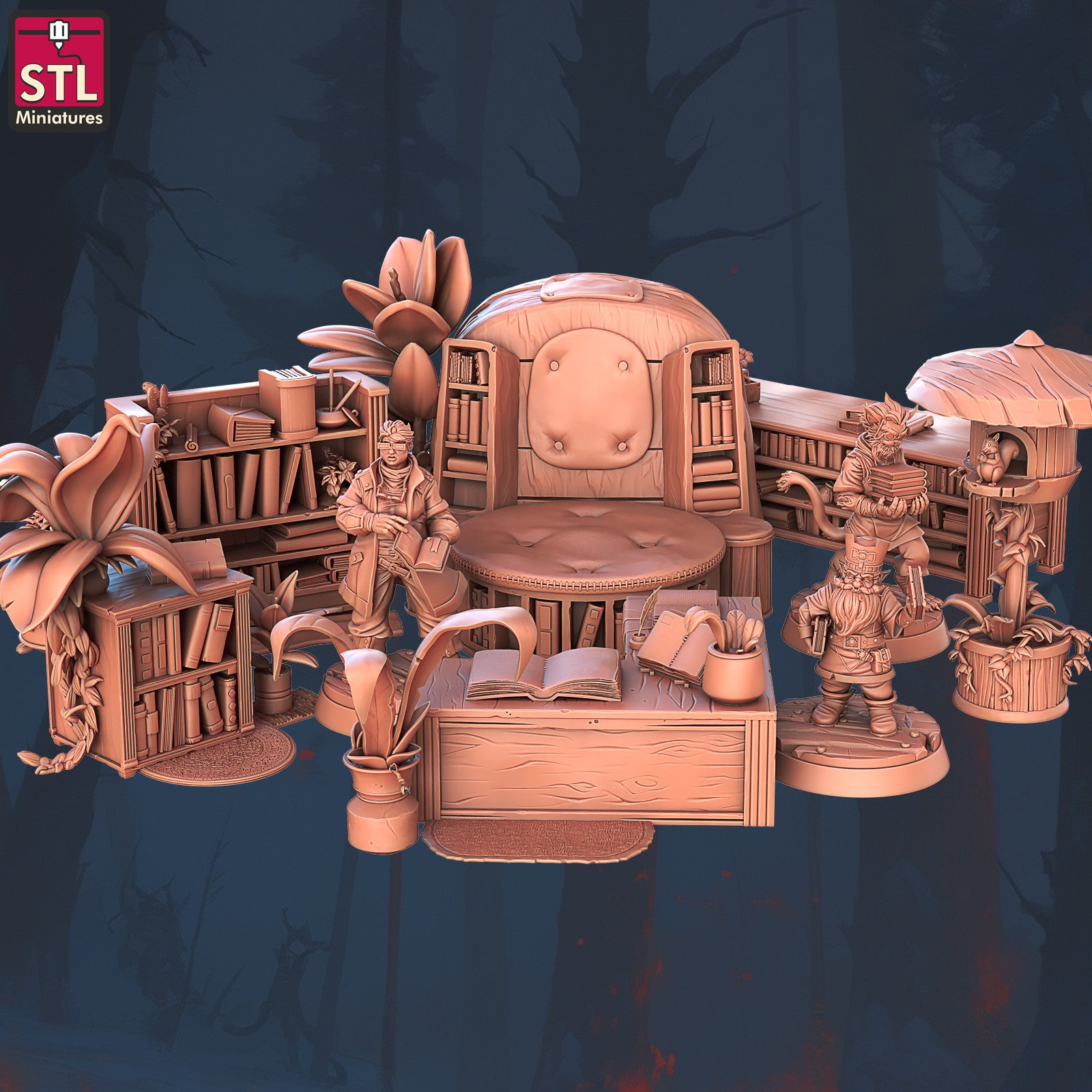 Books and Tomes 28mm resin scenery set