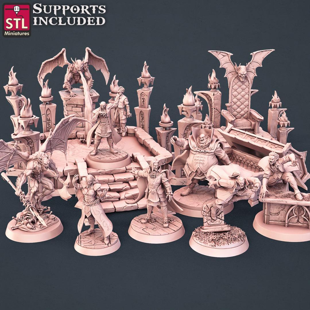 Vampire Set 3D printed 28mm miniature terrain