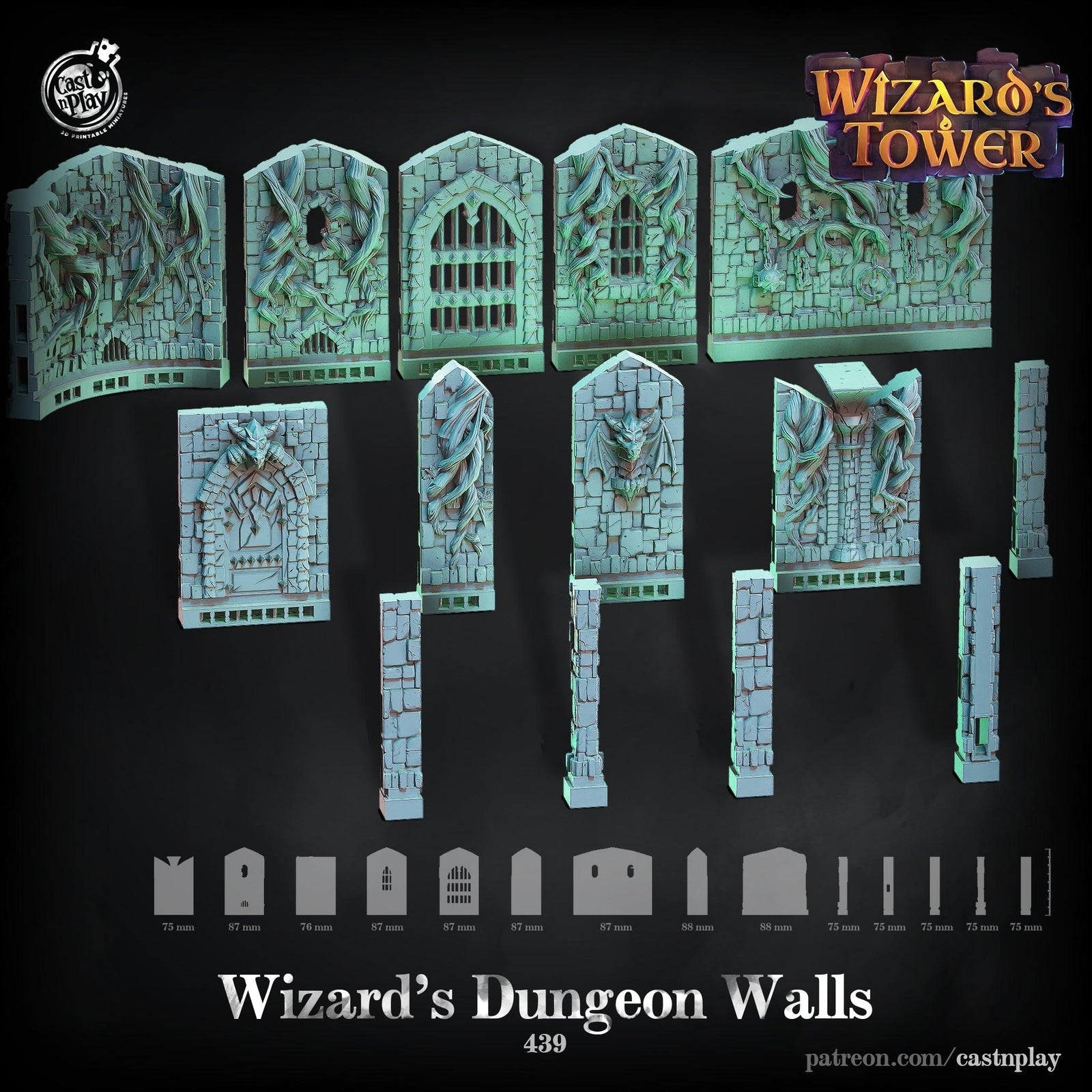 Wizard's Dungeon Walls Terrain Set