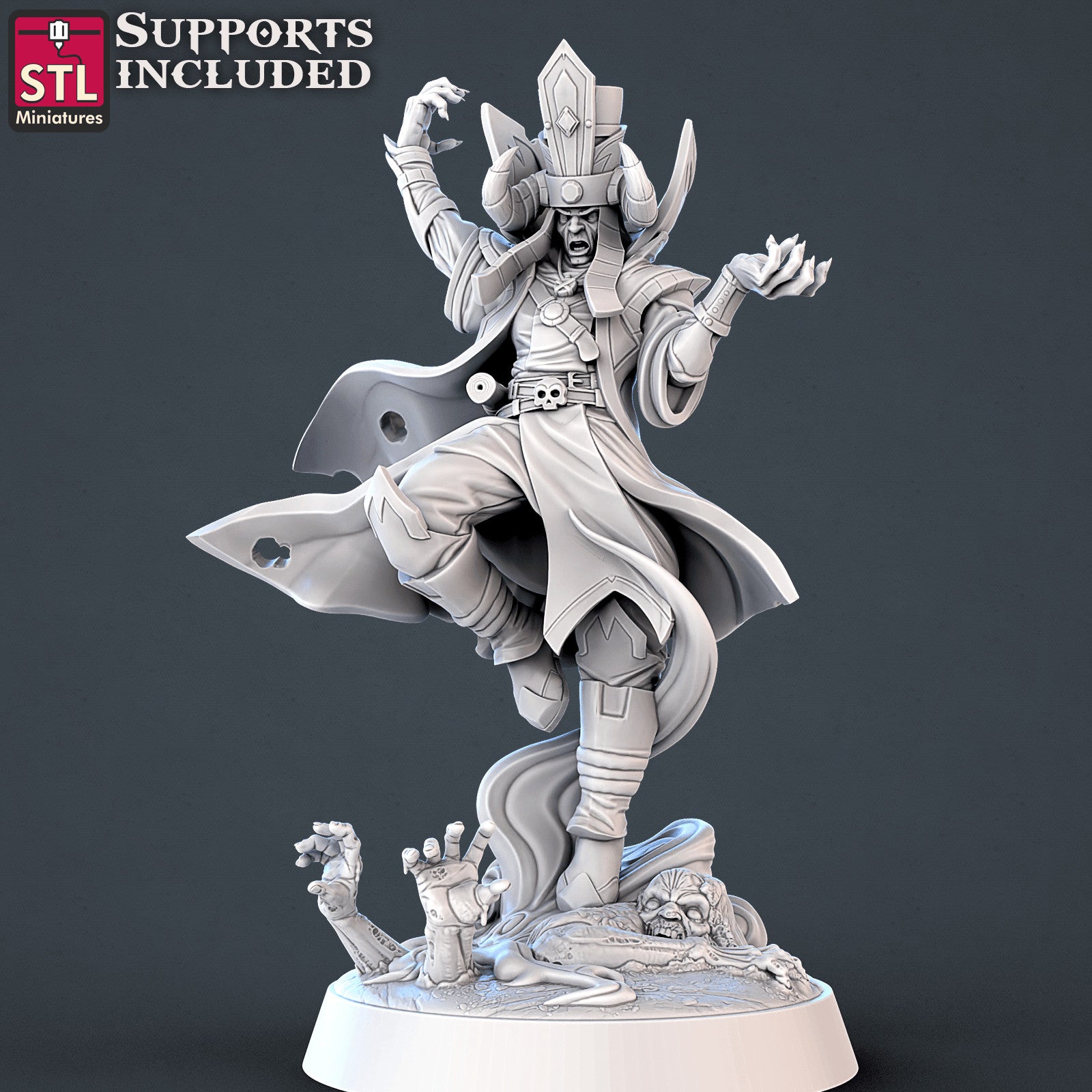 Undead necromancer miniature