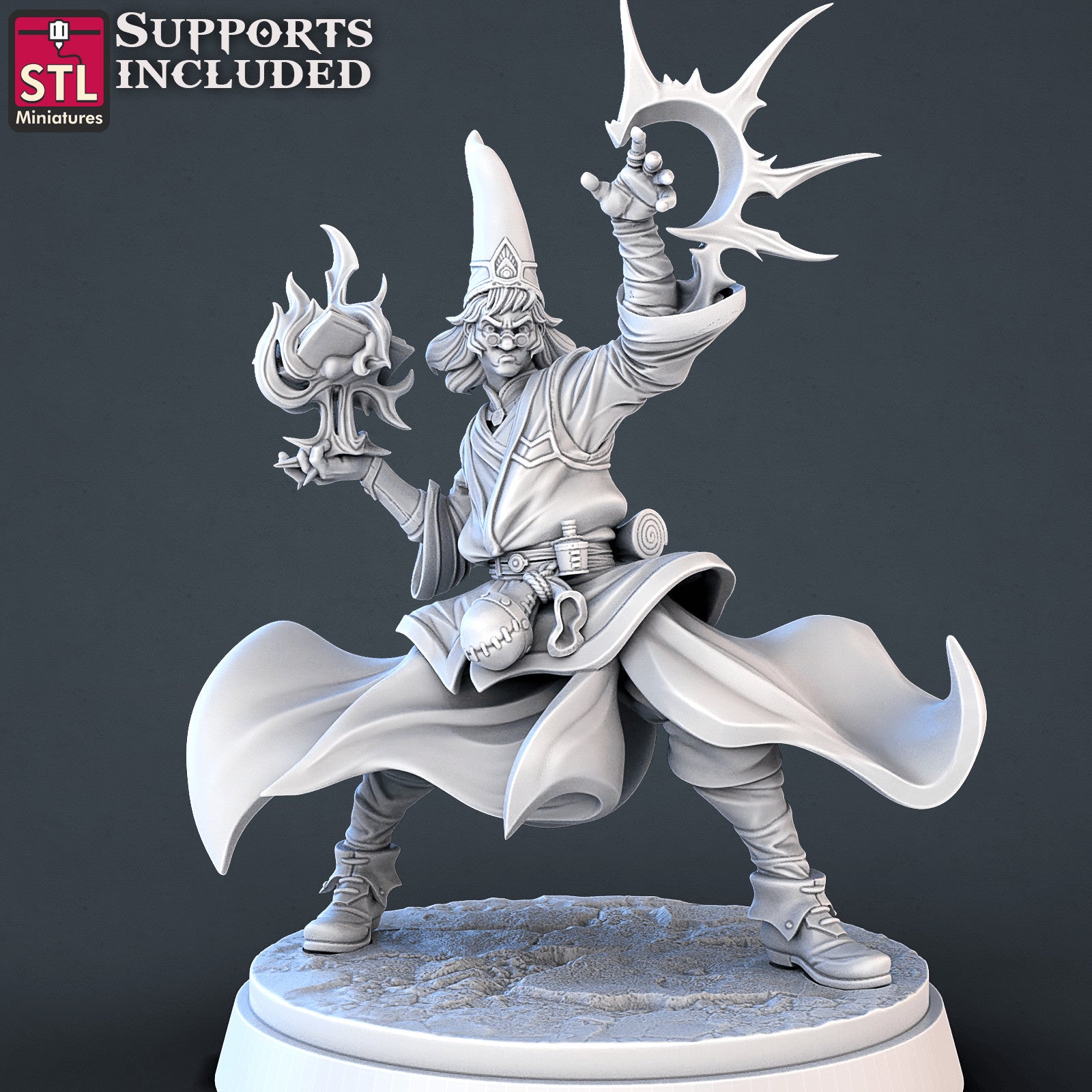 Mage DnD Tribute 3D printed 28mm miniature