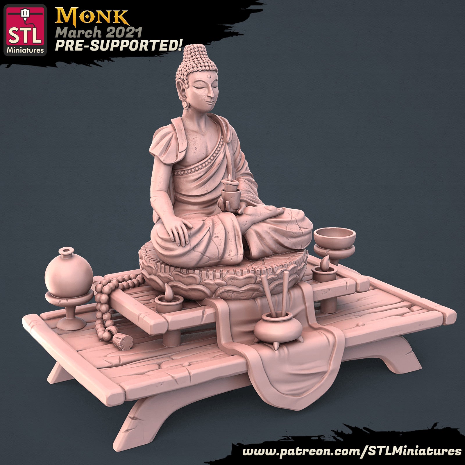 Monk figure miniature