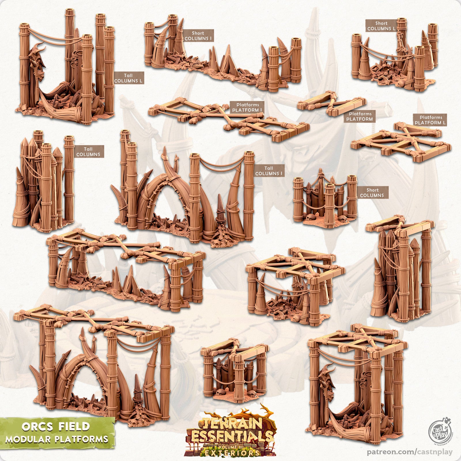 Orcs Field Modular Platforms Terrain Set