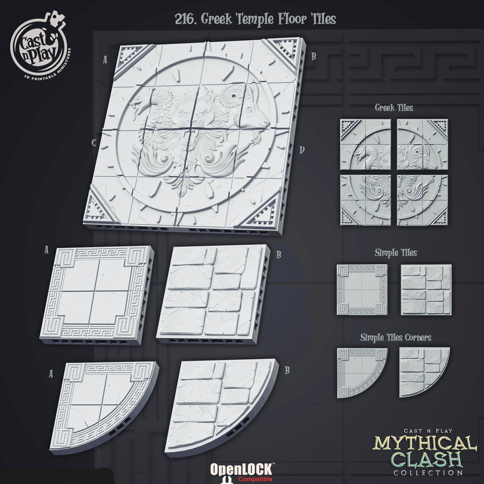 Greek Temple Floor Tiles Terrain Set