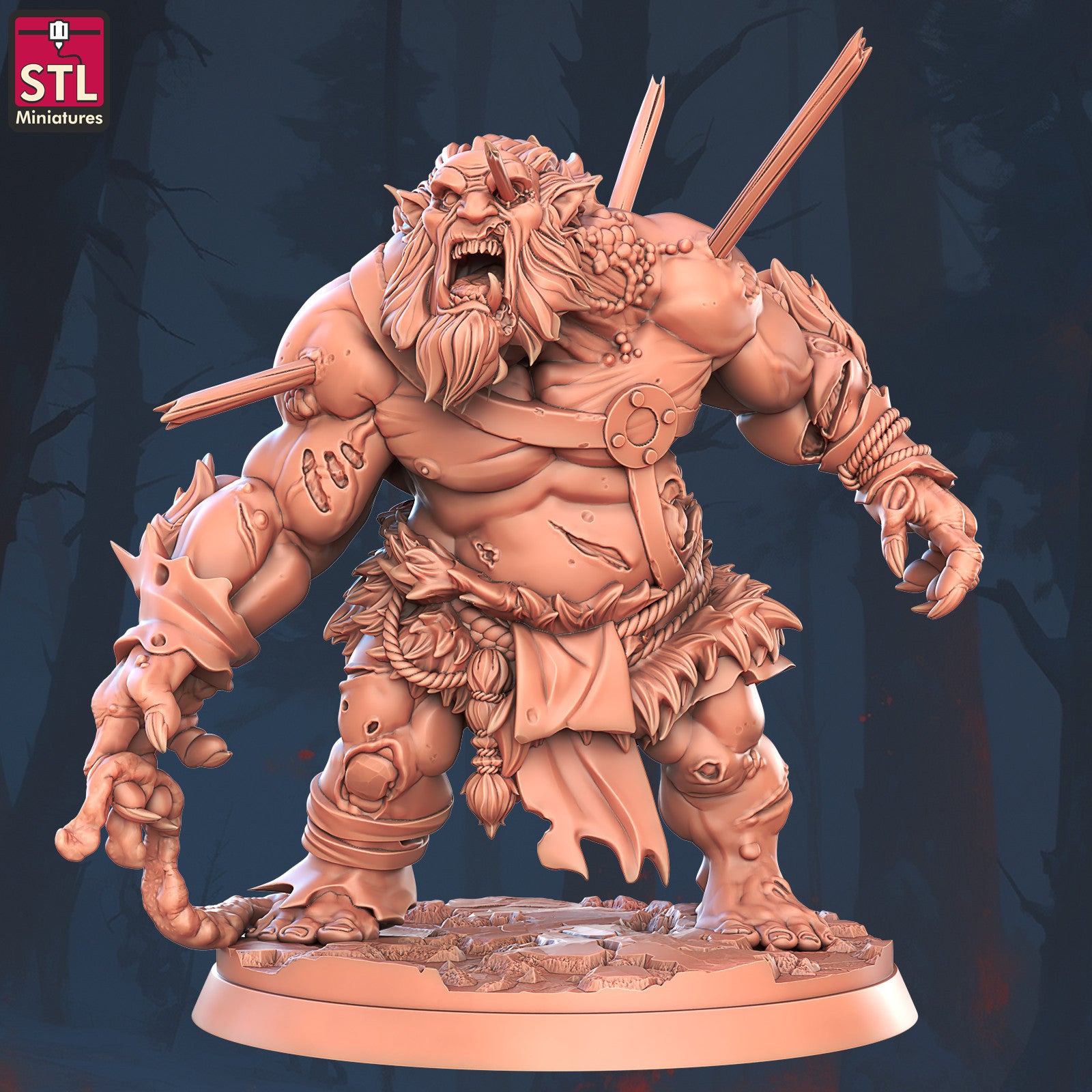 Zombie Troll A 28mm miniature