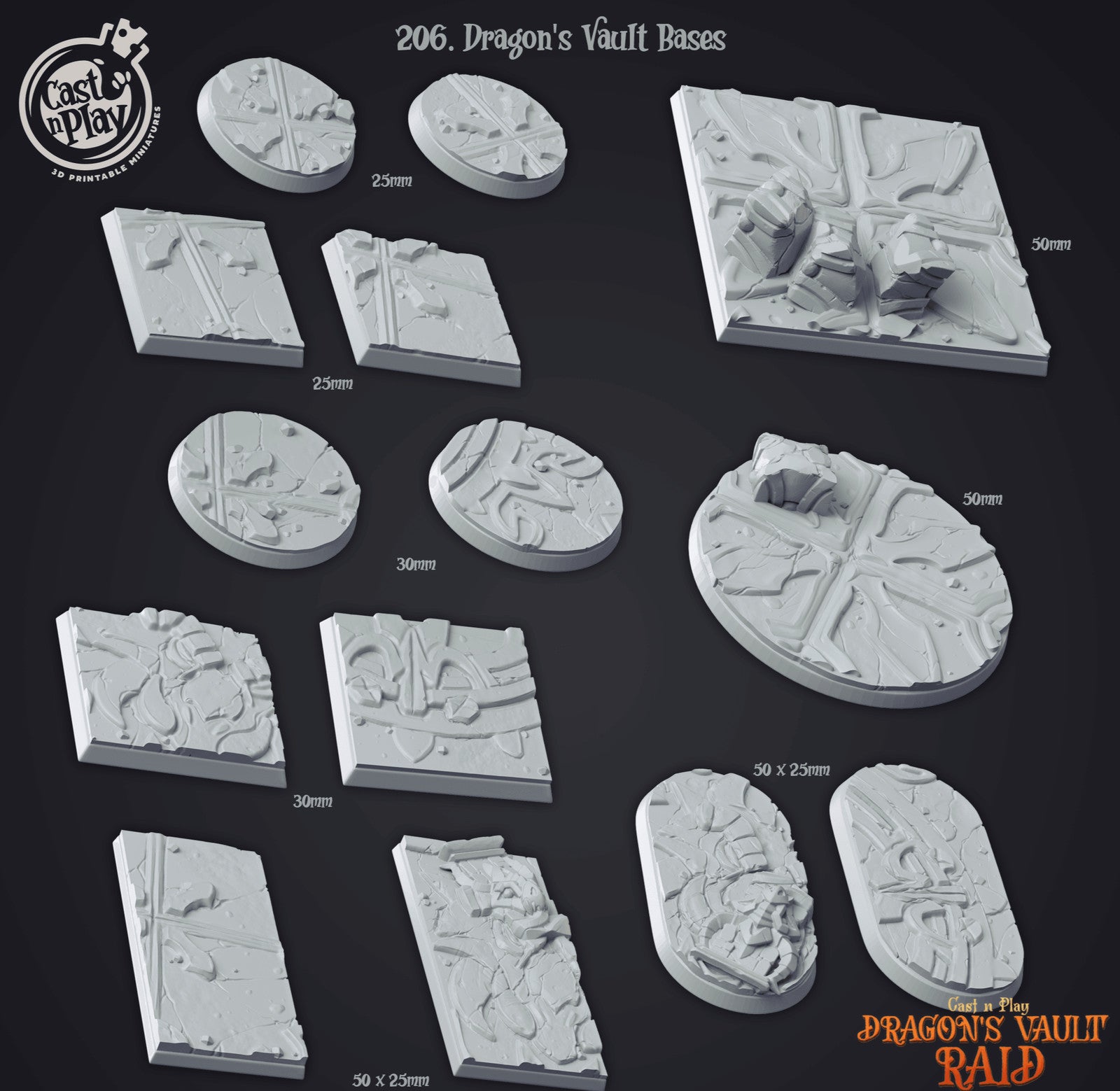 Cast n Play Dragons Hoard Bases Set