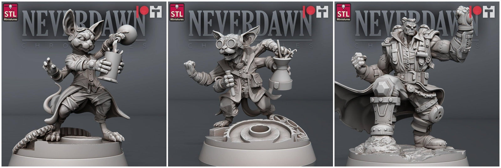 Never Dawn Stein Gang 28mm resin miniature set