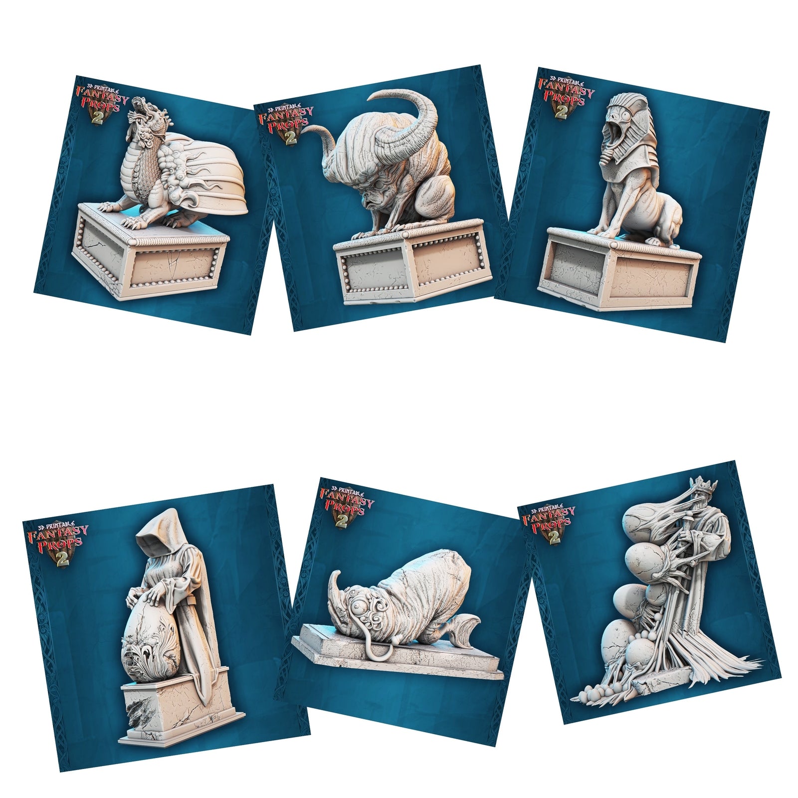 Museum statues 28mm resin scenery set